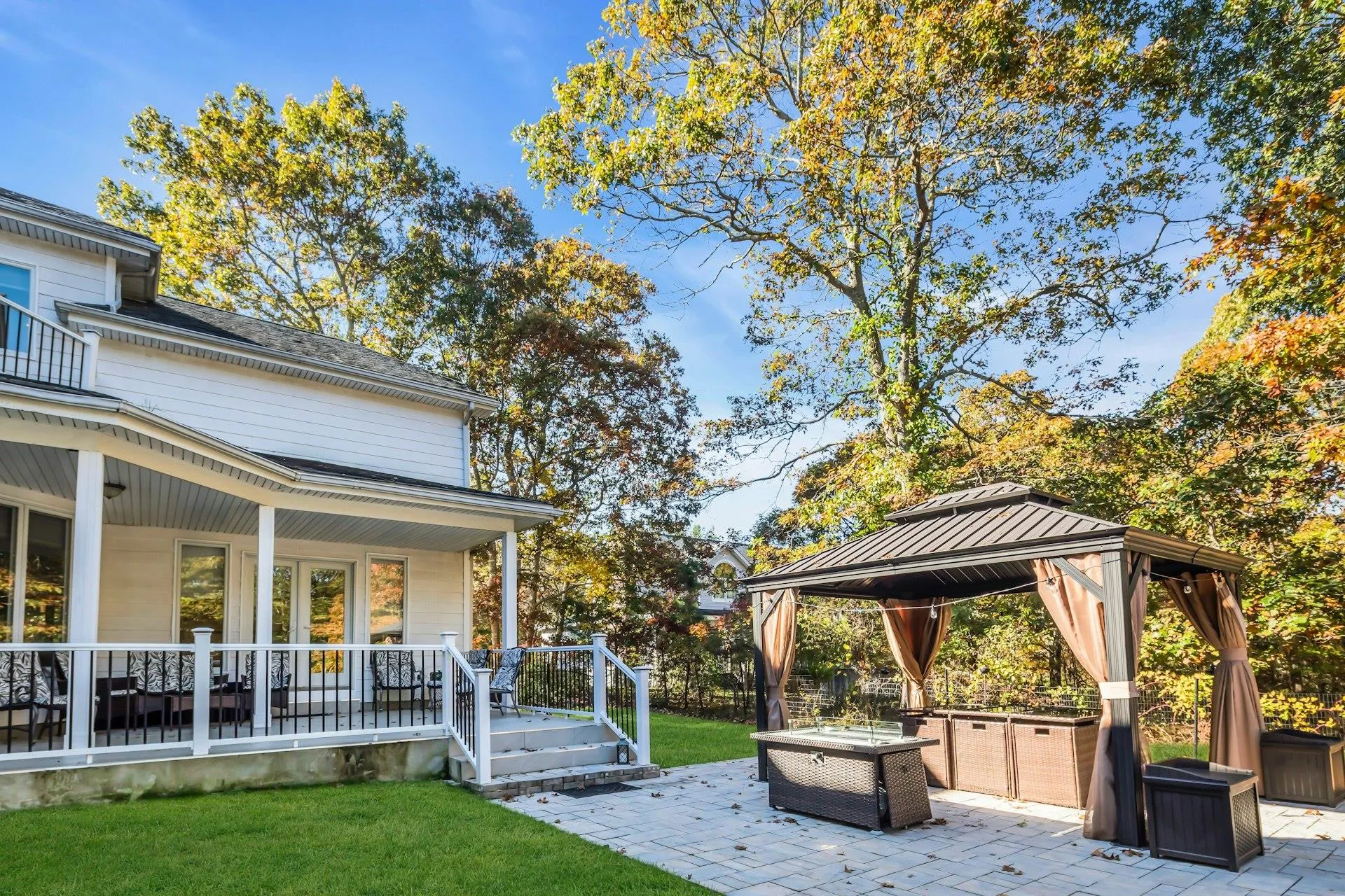 View of patio featuring a gazebo View of patio featuring a gazebo