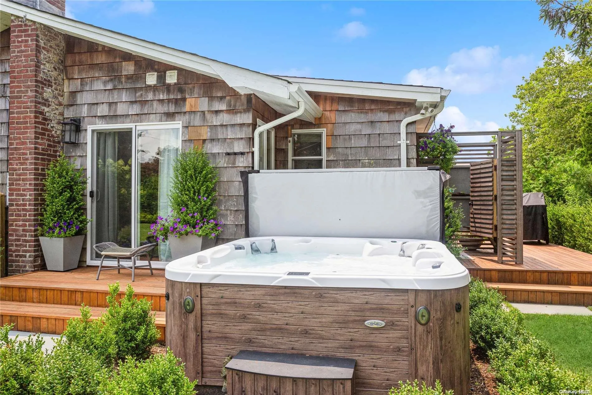 Hot tub off primary bedroom deck Hot tub off primary bedroom deck