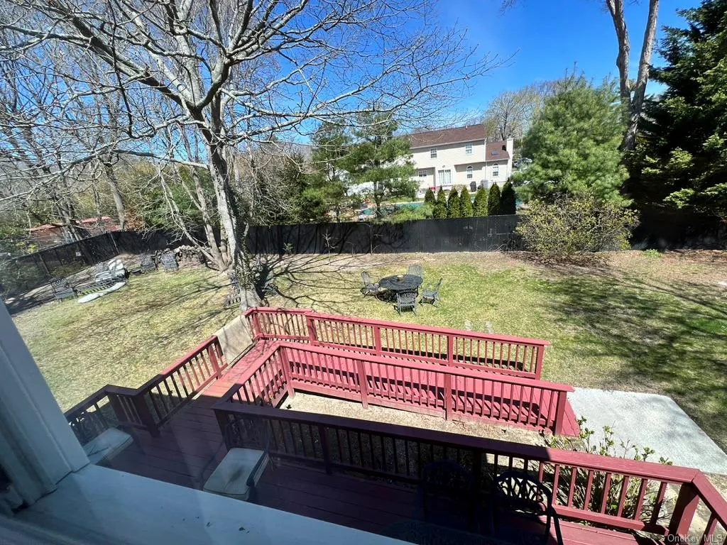 Deck featuring a fenced backyard and a yard Deck featuring a fenced backyard and a yard
