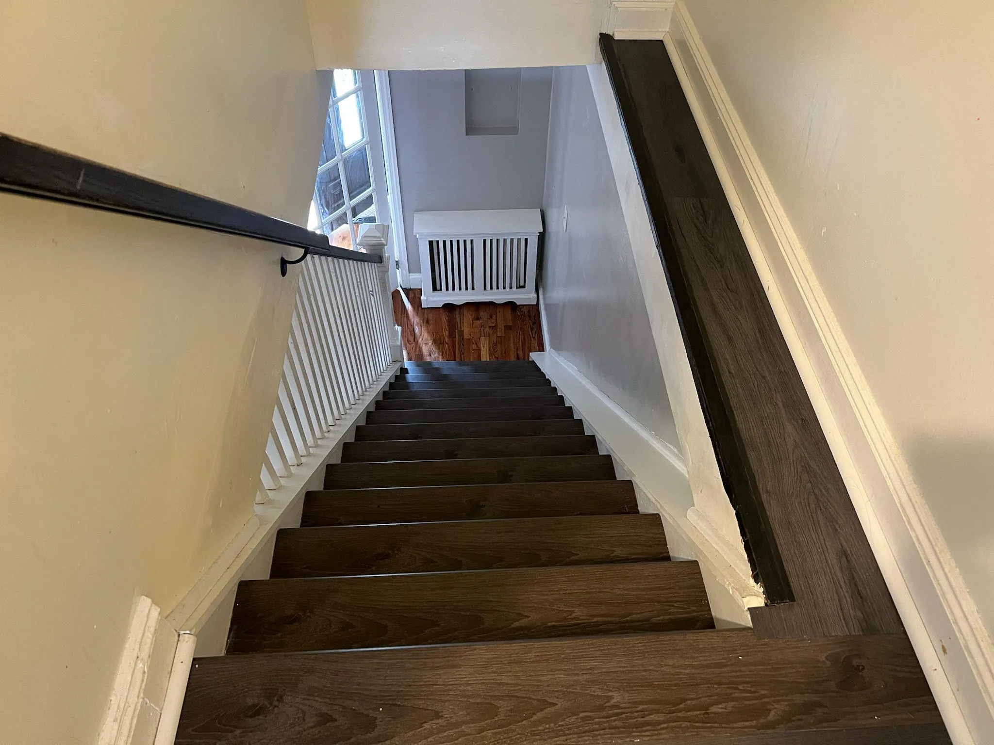 Stairs with wood finished floors Stairs with wood finished floors