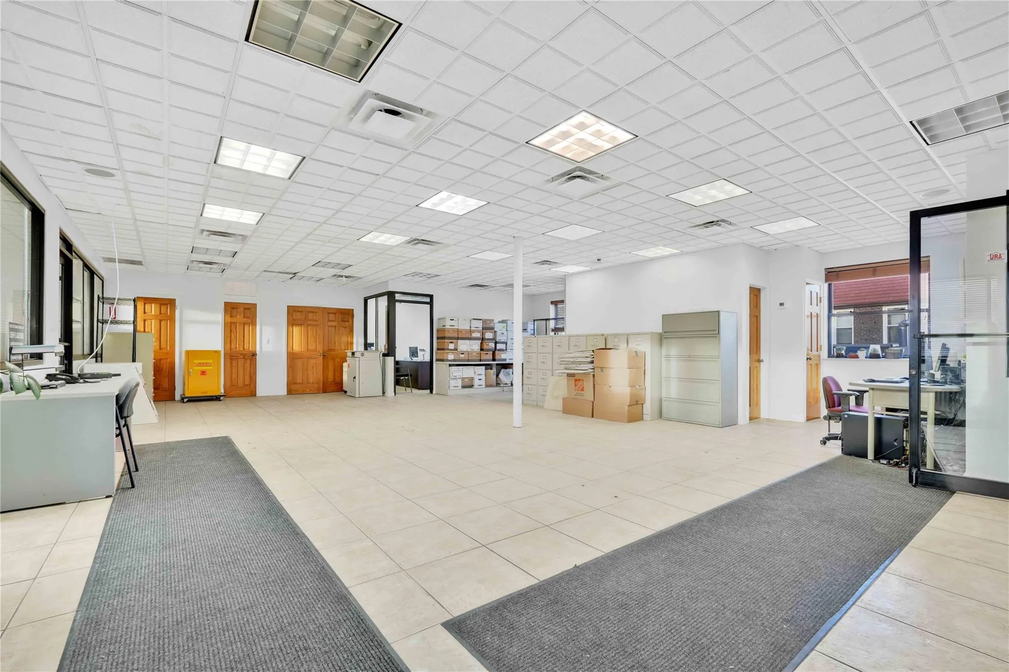 Community lobby featuring a paneled ceiling Community lobby featuring a paneled ceiling