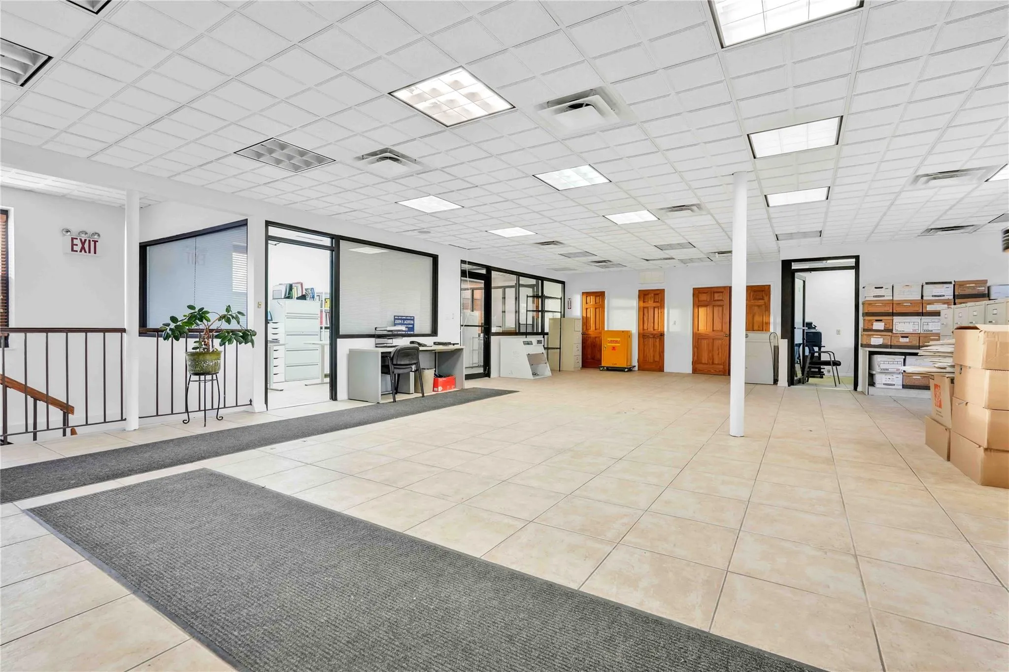Lobby with a paneled ceiling Lobby with a paneled ceiling