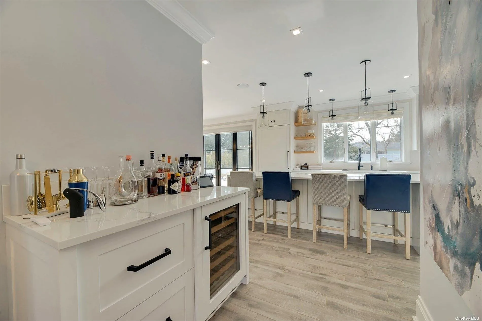 Den to Kitchen View with Bar Den to Kitchen View with Bar