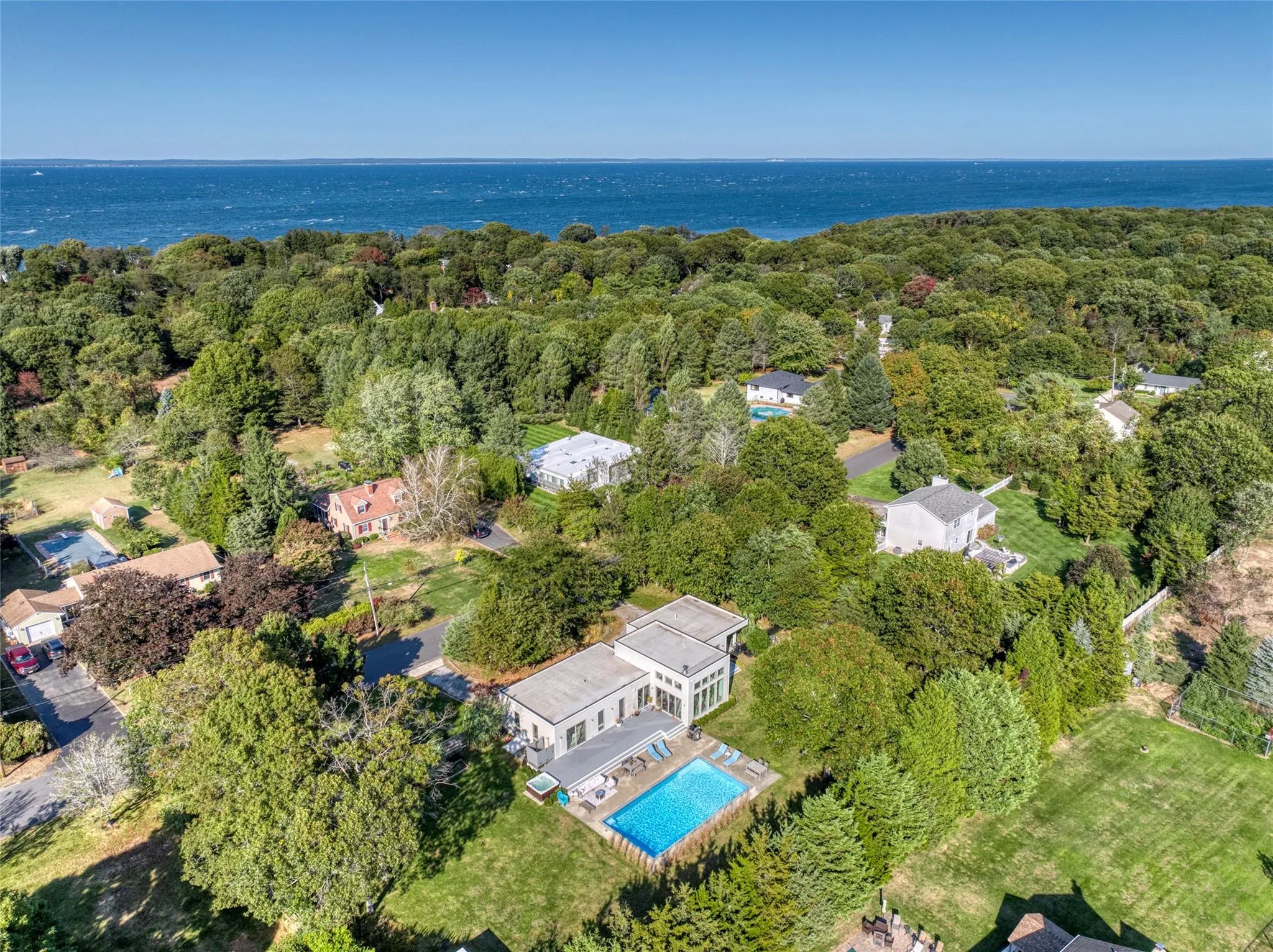 Birds eye view of property with a water view Birds eye view of property with a water view