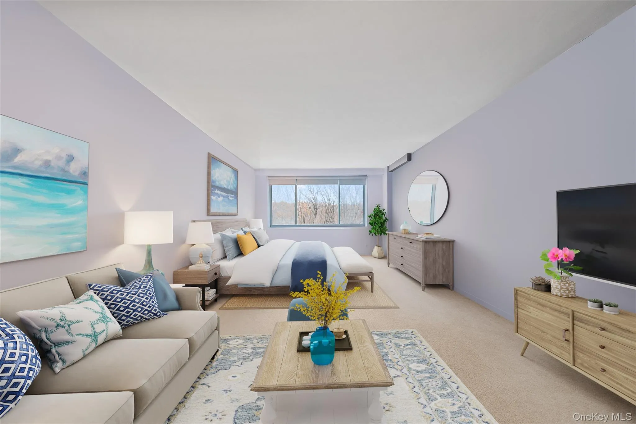 Bedroom featuring light colored carpet Bedroom featuring light colored carpet