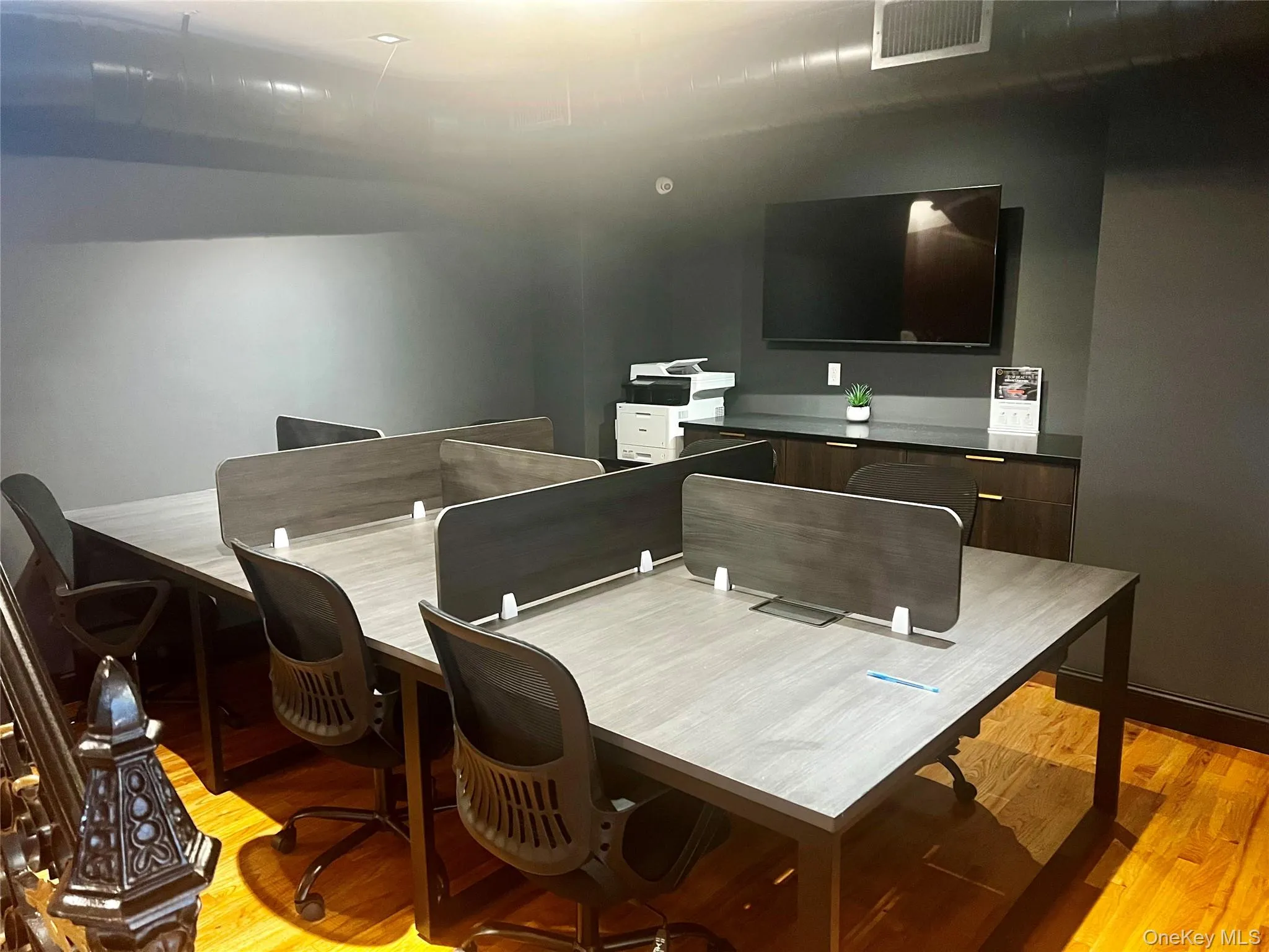 Office area featuring light hardwood / wood-style floors Office area featuring light hardwood / wood-style floors