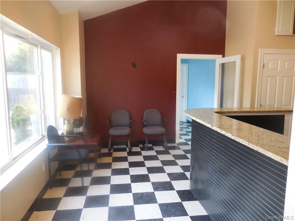 With waiting area. With waiting area.