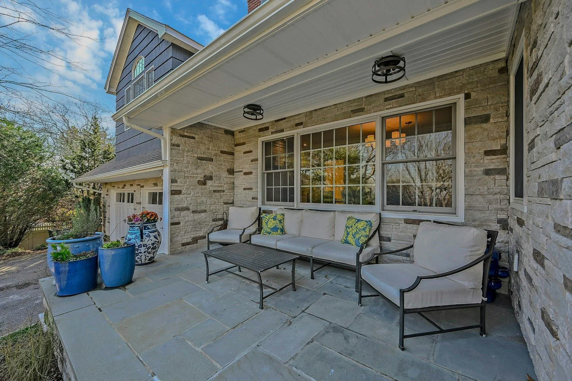 Front porch with water view Front porch with water view