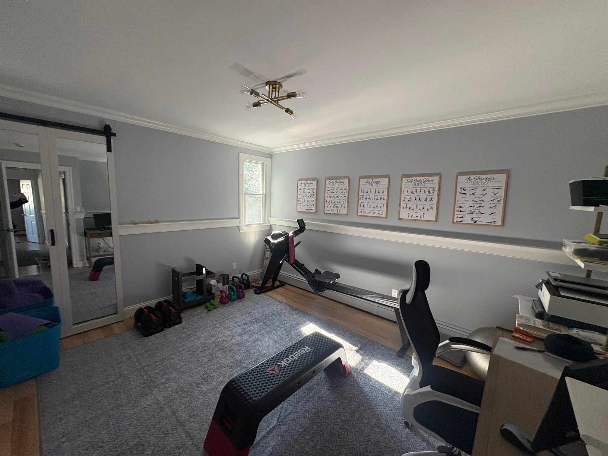 Exercise room/office adjacent to primary suite Exercise room/office adjacent to primary suite