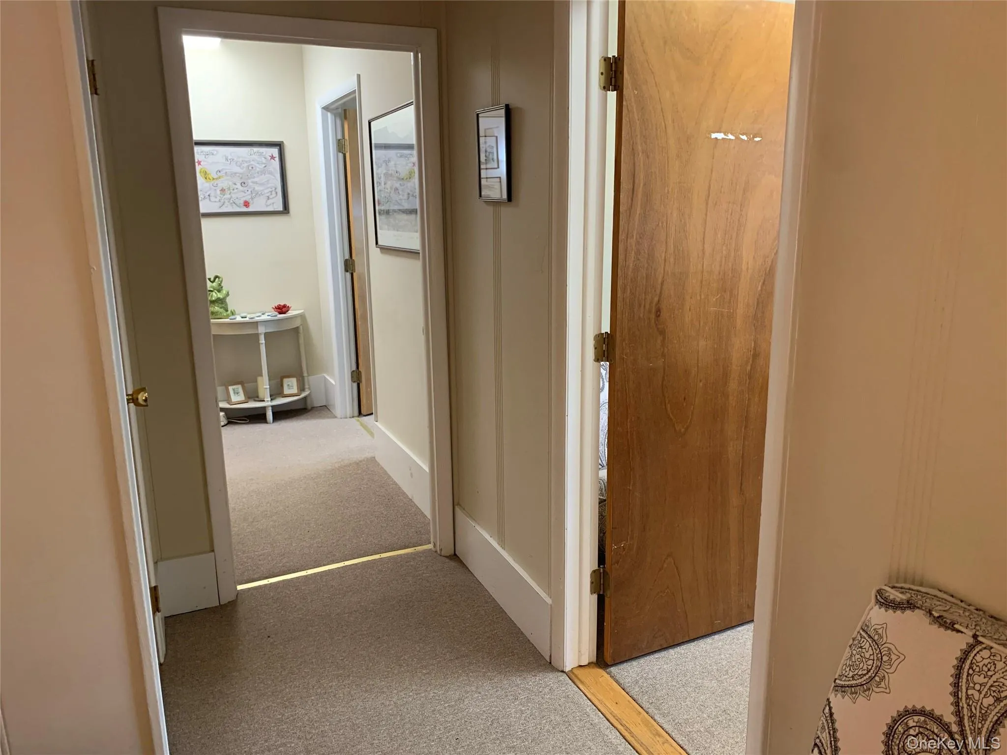 Hall with carpet floors Hall with carpet floors