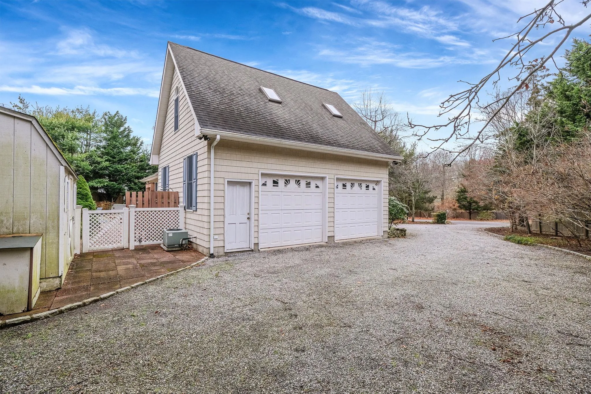Garage with central AC unit Garage with central AC unit