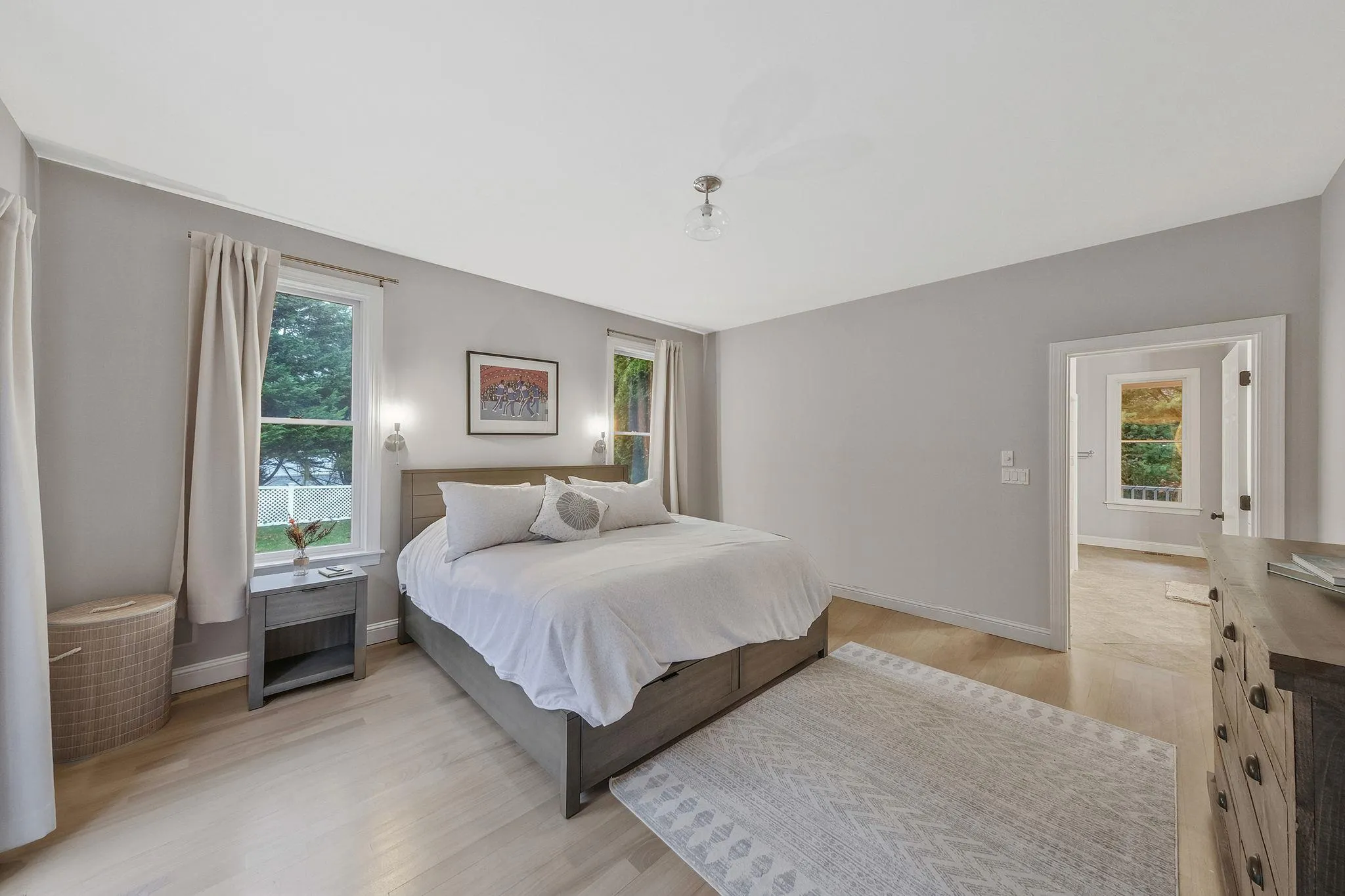 Bedroom with light hardwood / wood-style floors Bedroom with light hardwood / wood-style floors