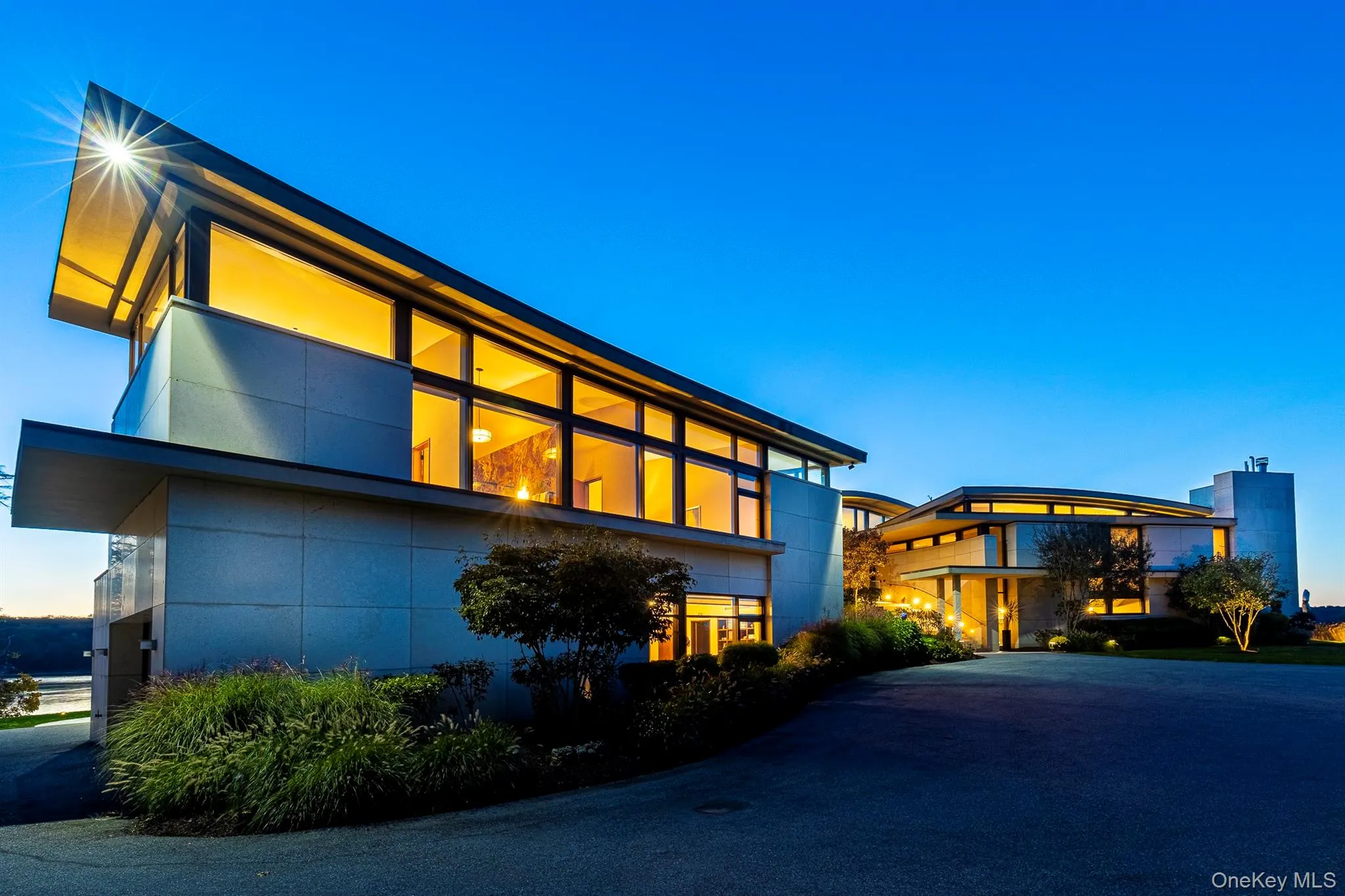 View of property exterior at dusk View of property exterior at dusk