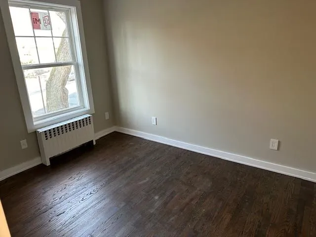 First floor bedroom, New Window, stained floors First floor bedroom, New Window, stained floors