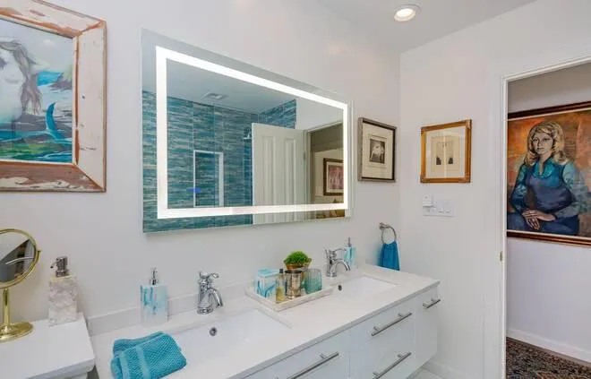 Bathroom with vanity and shower Bathroom with vanity and shower