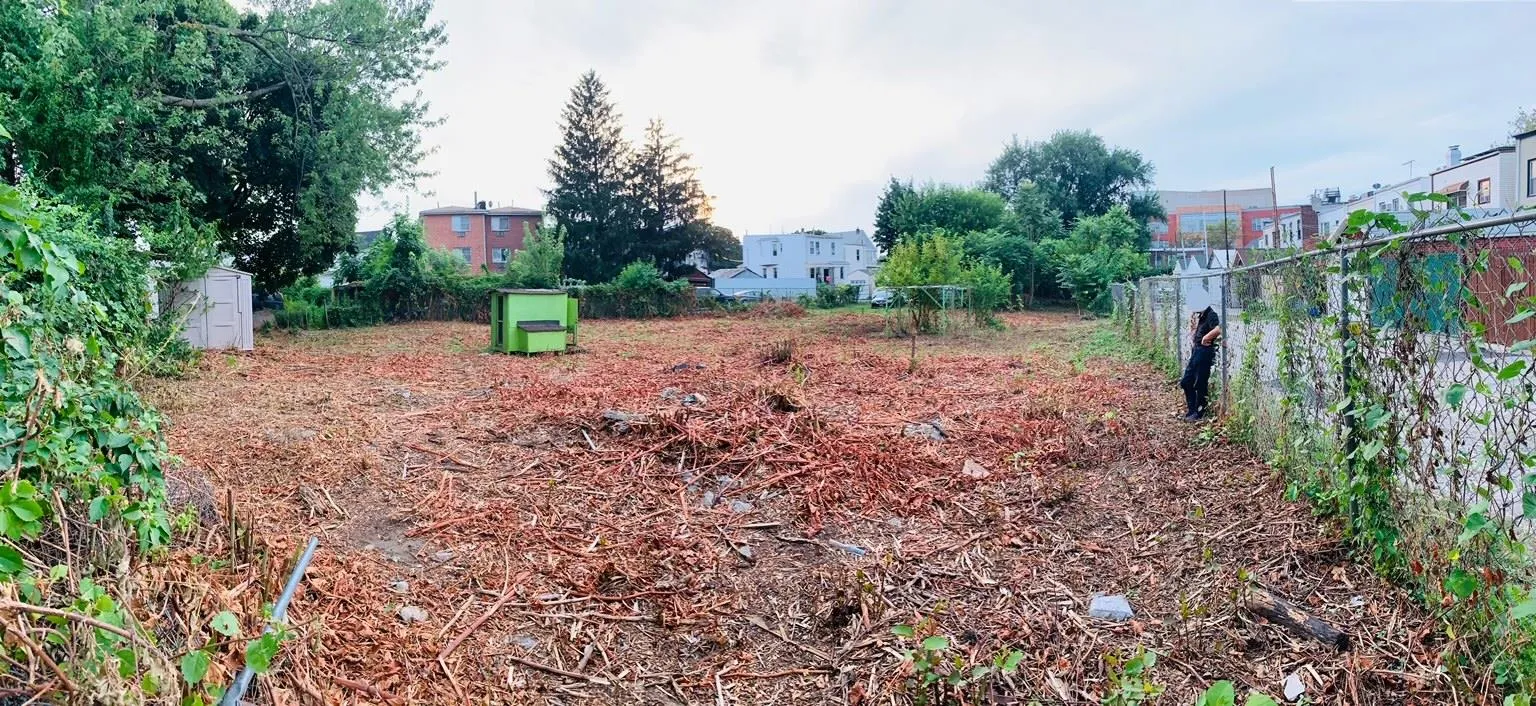 View of yard with fence View of yard with fence