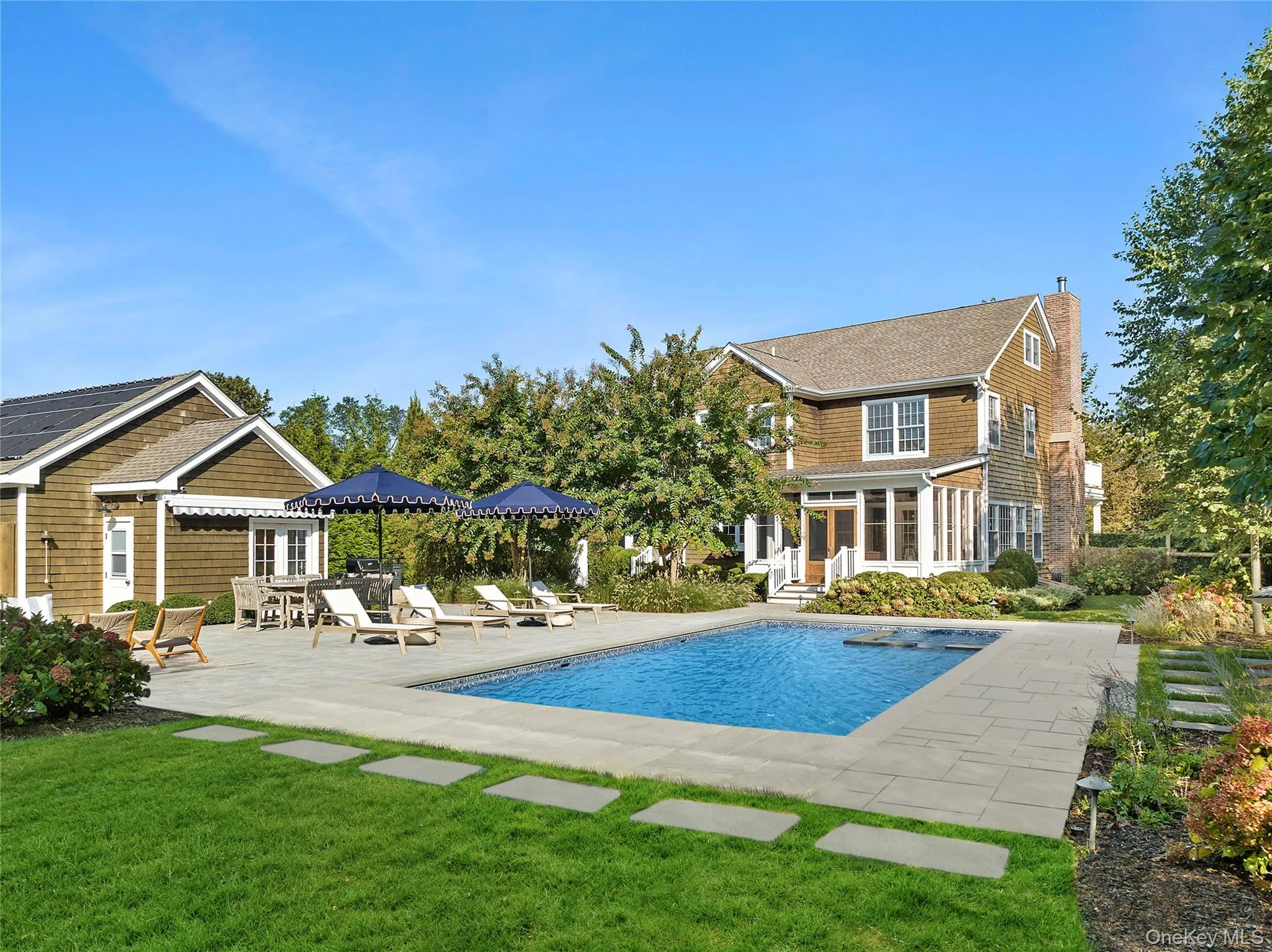 View of Pool, House and Outbuilding View of Pool, House and Outbuilding