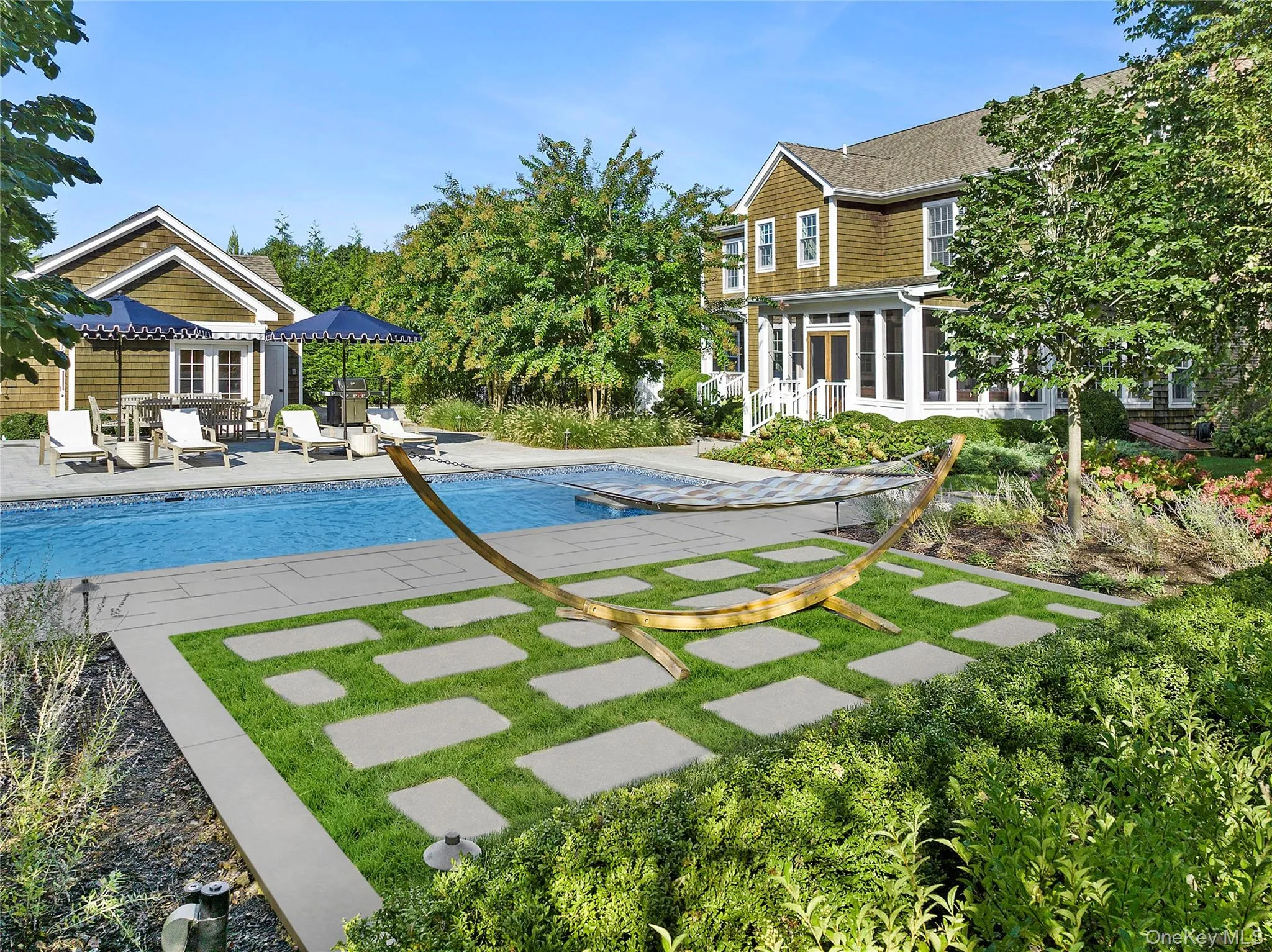View of Hammock, Pool, House and Outbuilding View of Hammock, Pool, House and Outbuilding