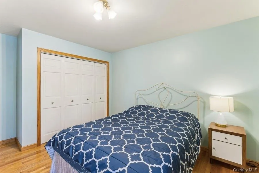 Bedroom with hardwood / wood-style floors and a closet Bedroom with hardwood / wood-style floors and a closet