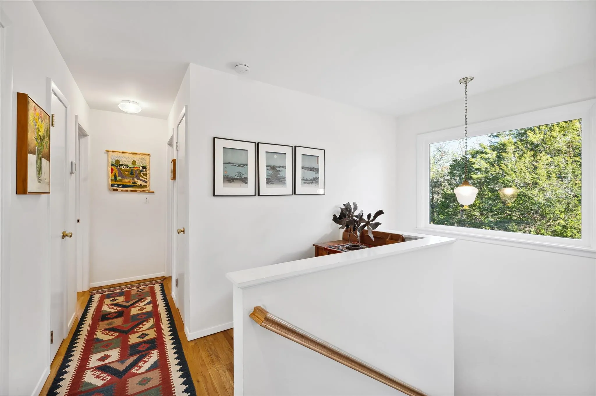 Hallway with light wood-type flooring Hallway with light wood-type flooring