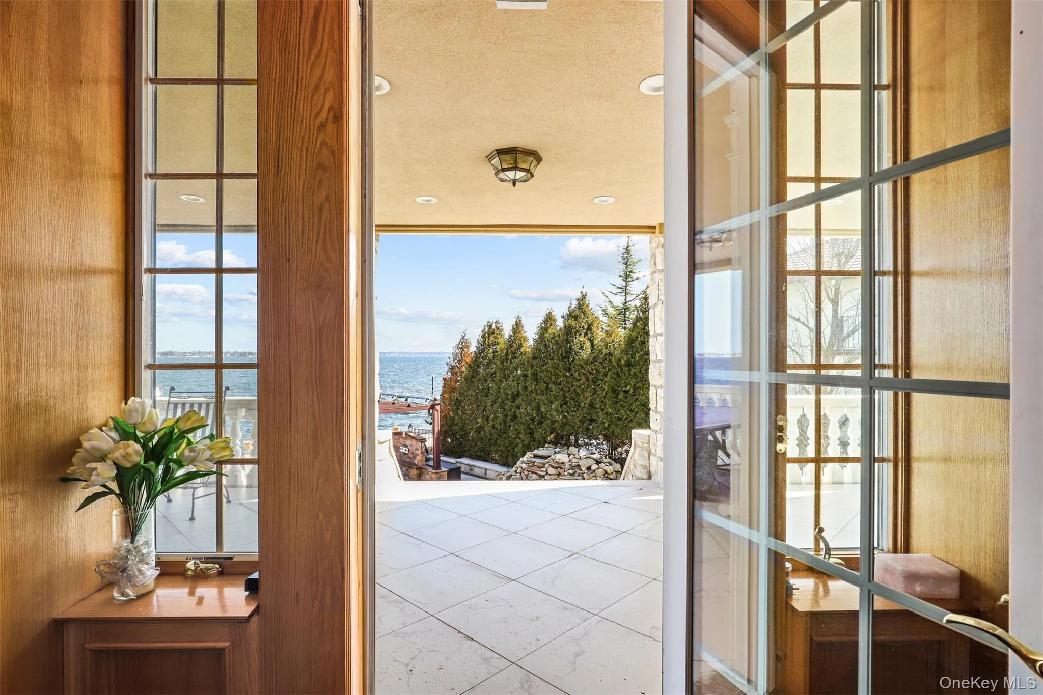 Doorway featuring a water view Doorway featuring a water view