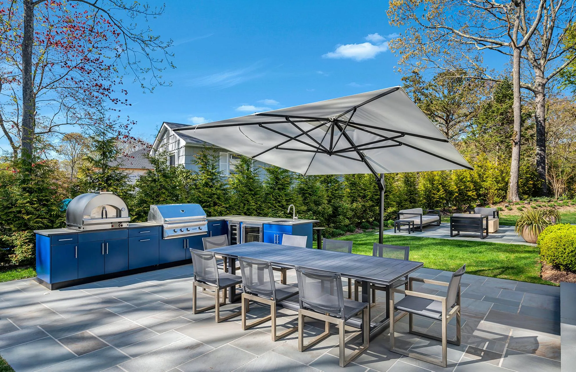 View of patio / terrace featuring area for grilling and a grill View of patio / terrace featuring area for grilling and a grill