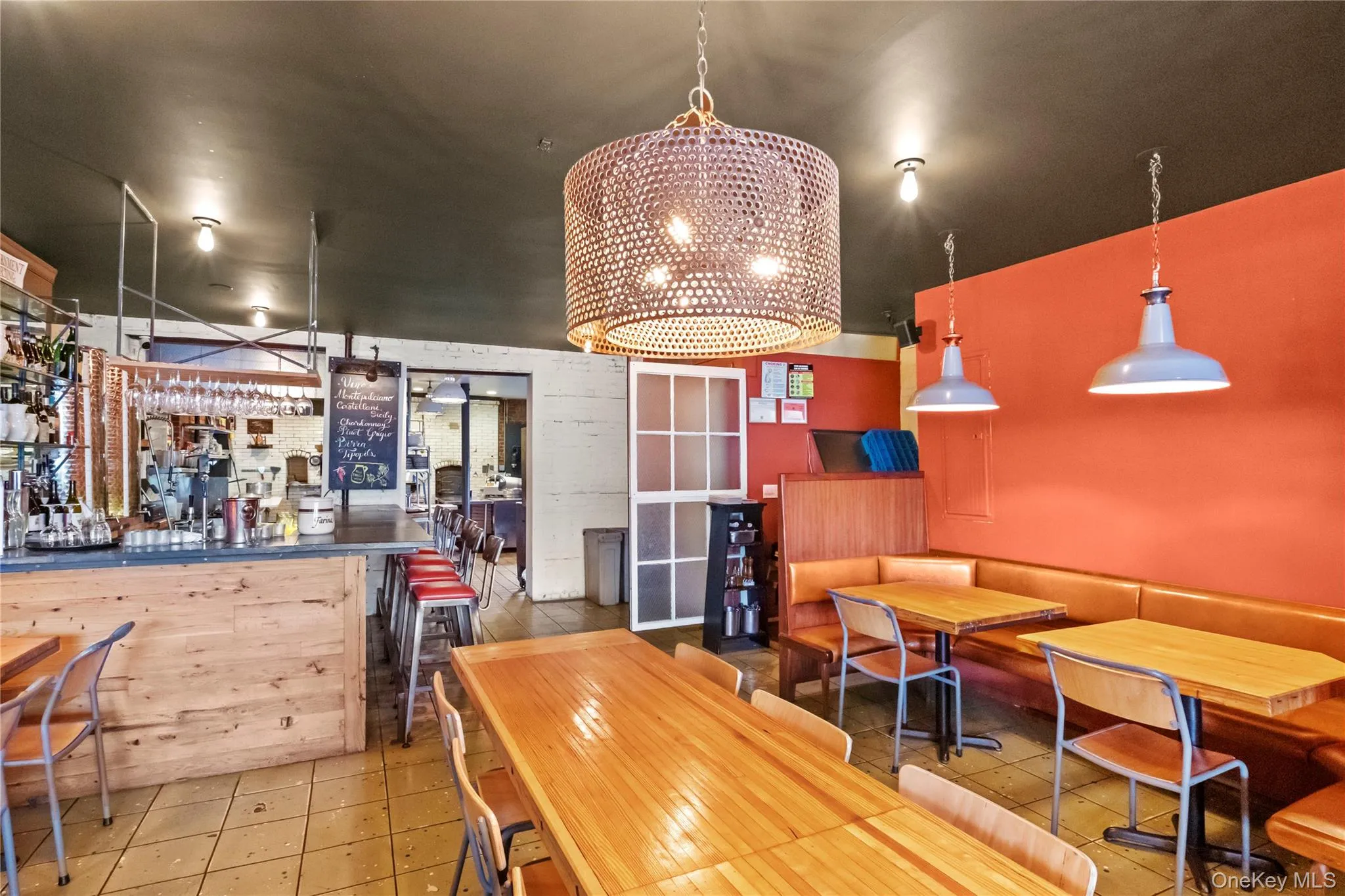 View of tiled dining area View of tiled dining area