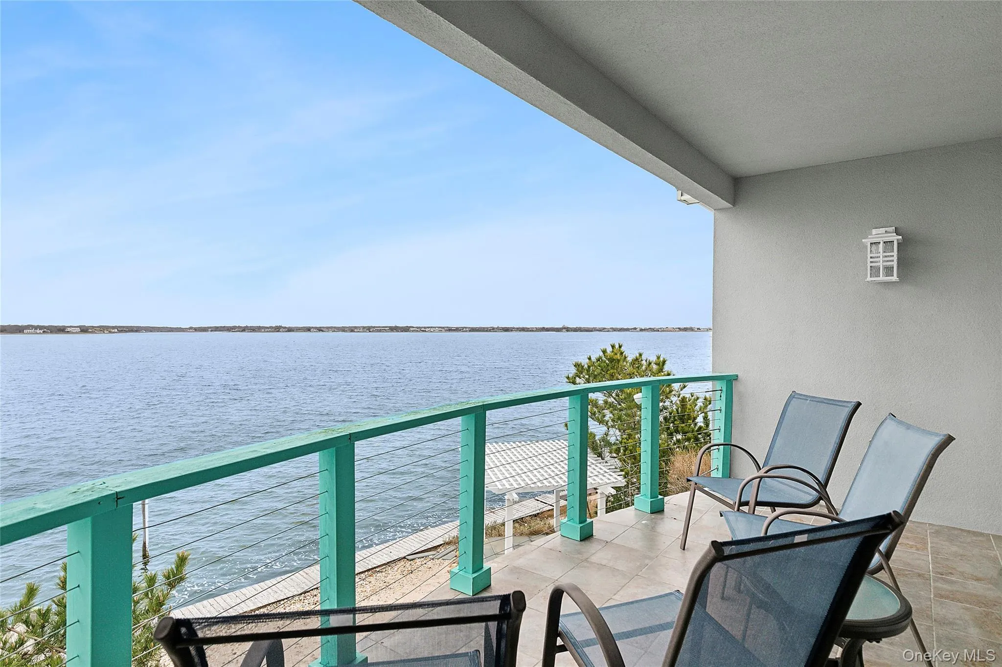 Balcony with a water view Balcony with a water view