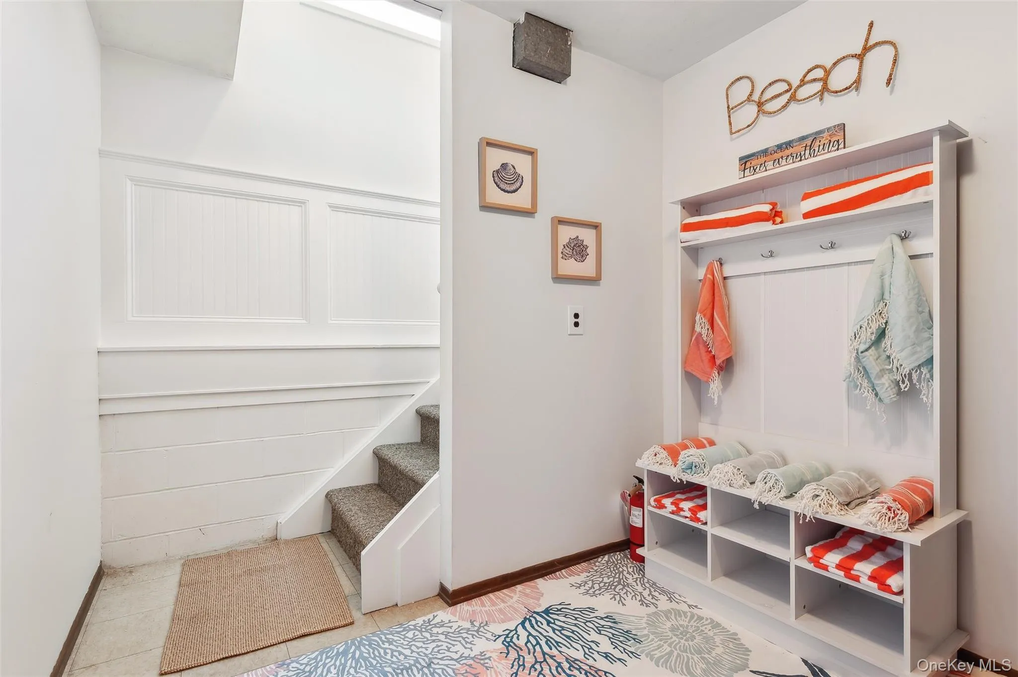 Mudroom featuring tile patterned floors Mudroom featuring tile patterned floors