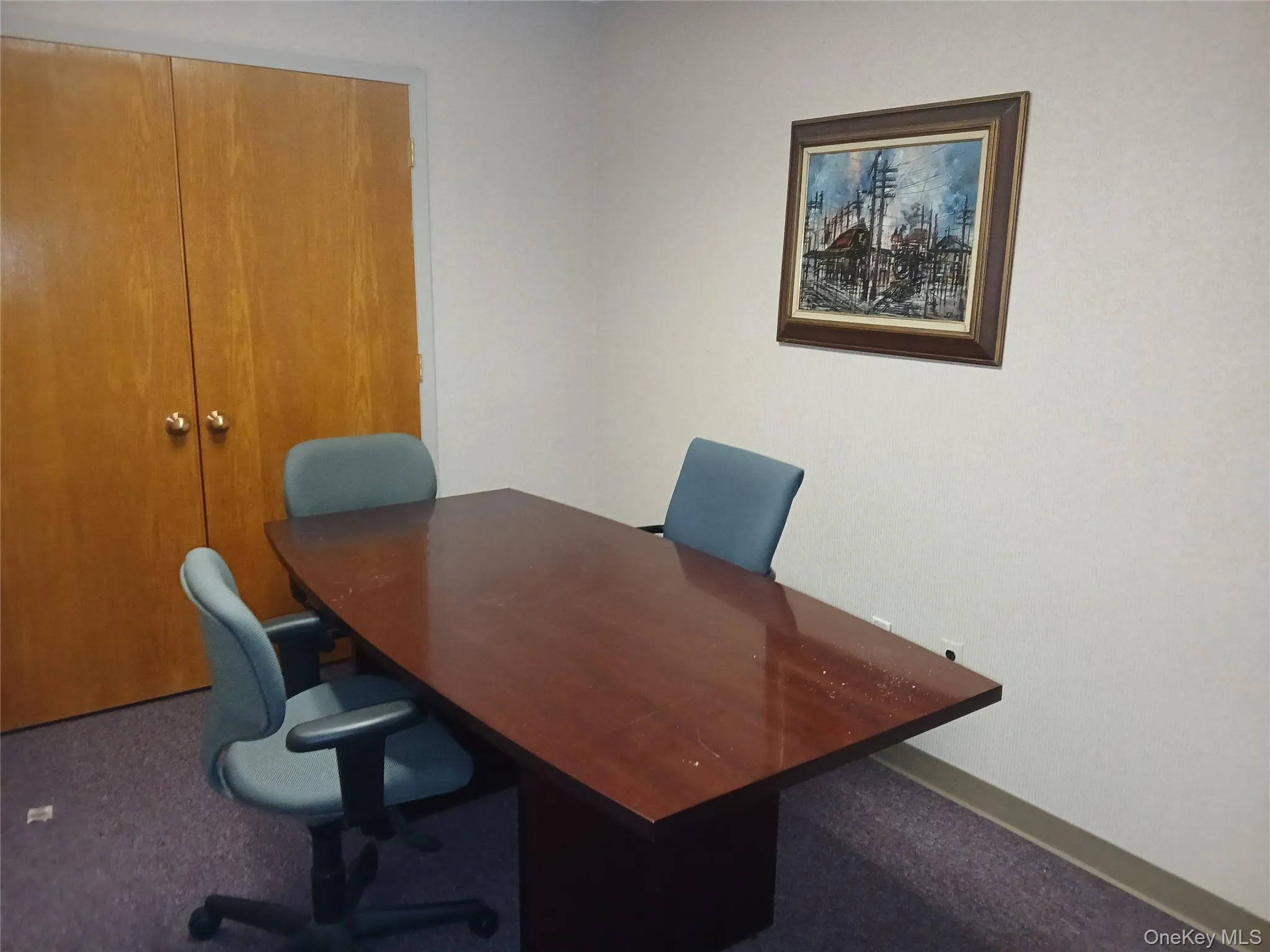 Office area featuring carpet Office area featuring carpet