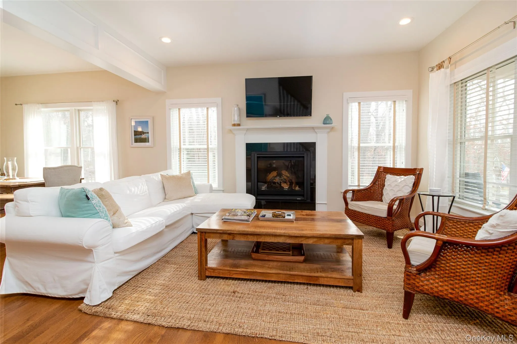 Living room with hardwood / wood-style floors Living room with hardwood / wood-style floors