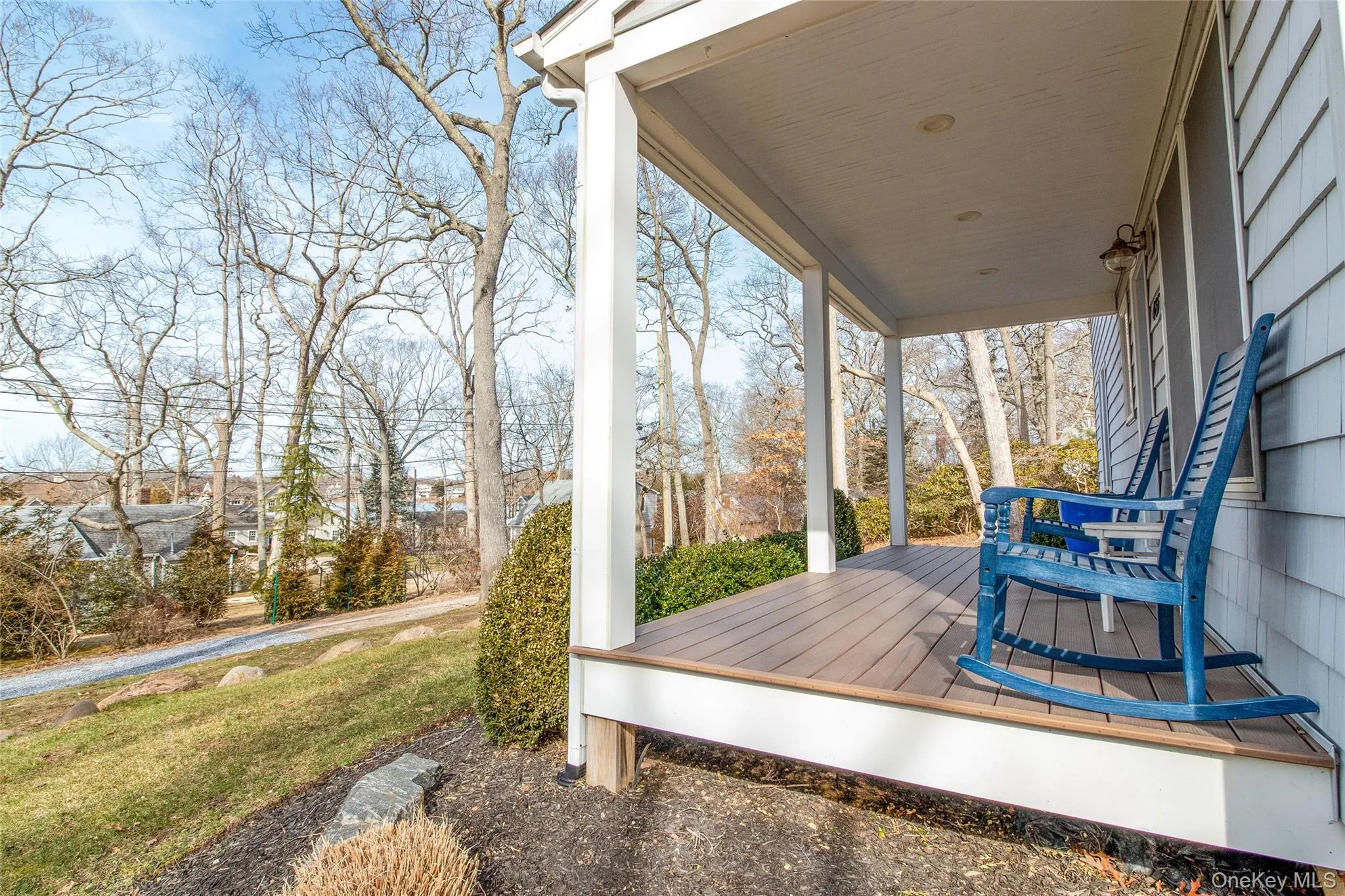Wooden terrace with covered porch Wooden terrace with covered porch