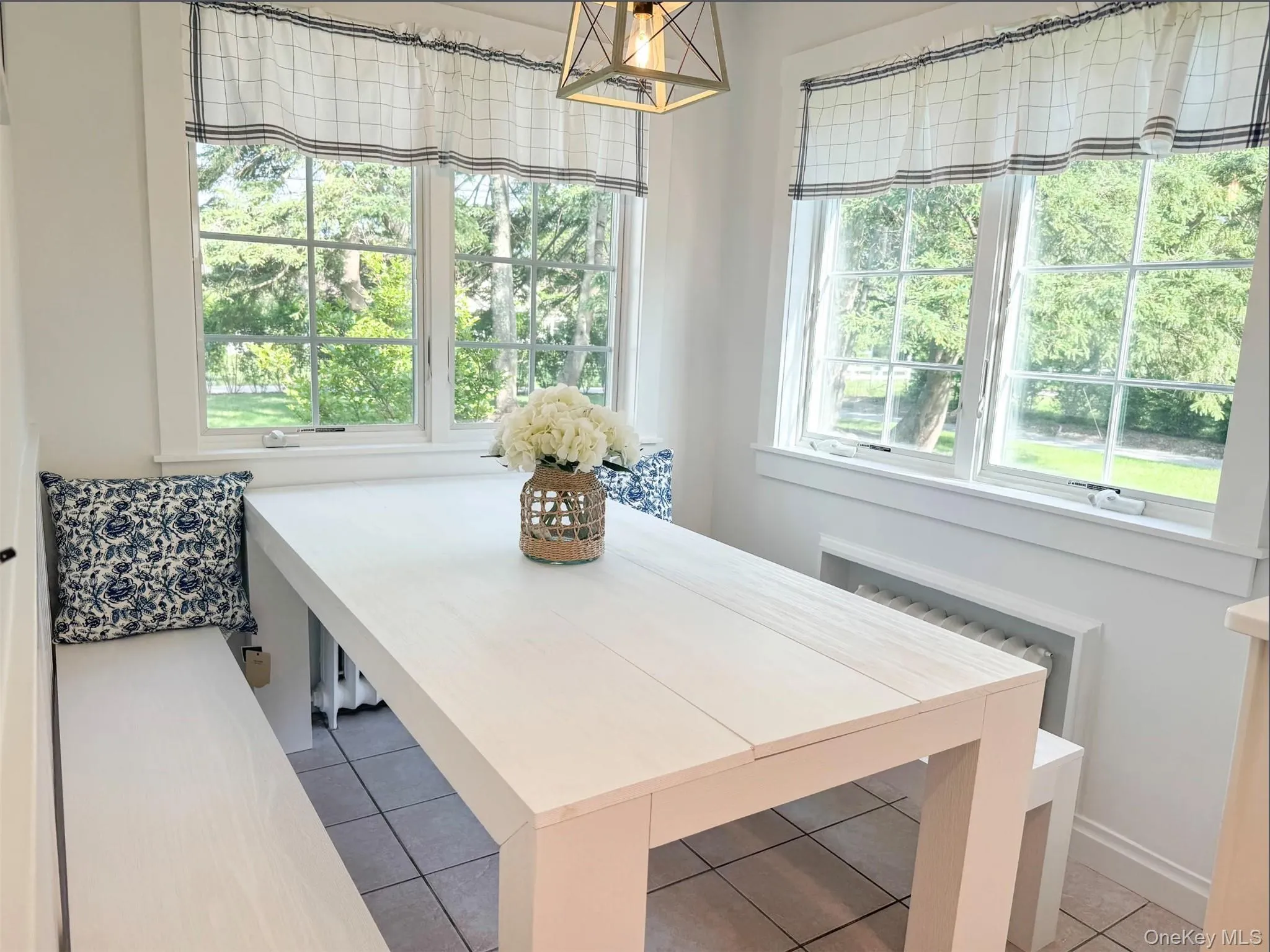 View of tiled dining room View of tiled dining room