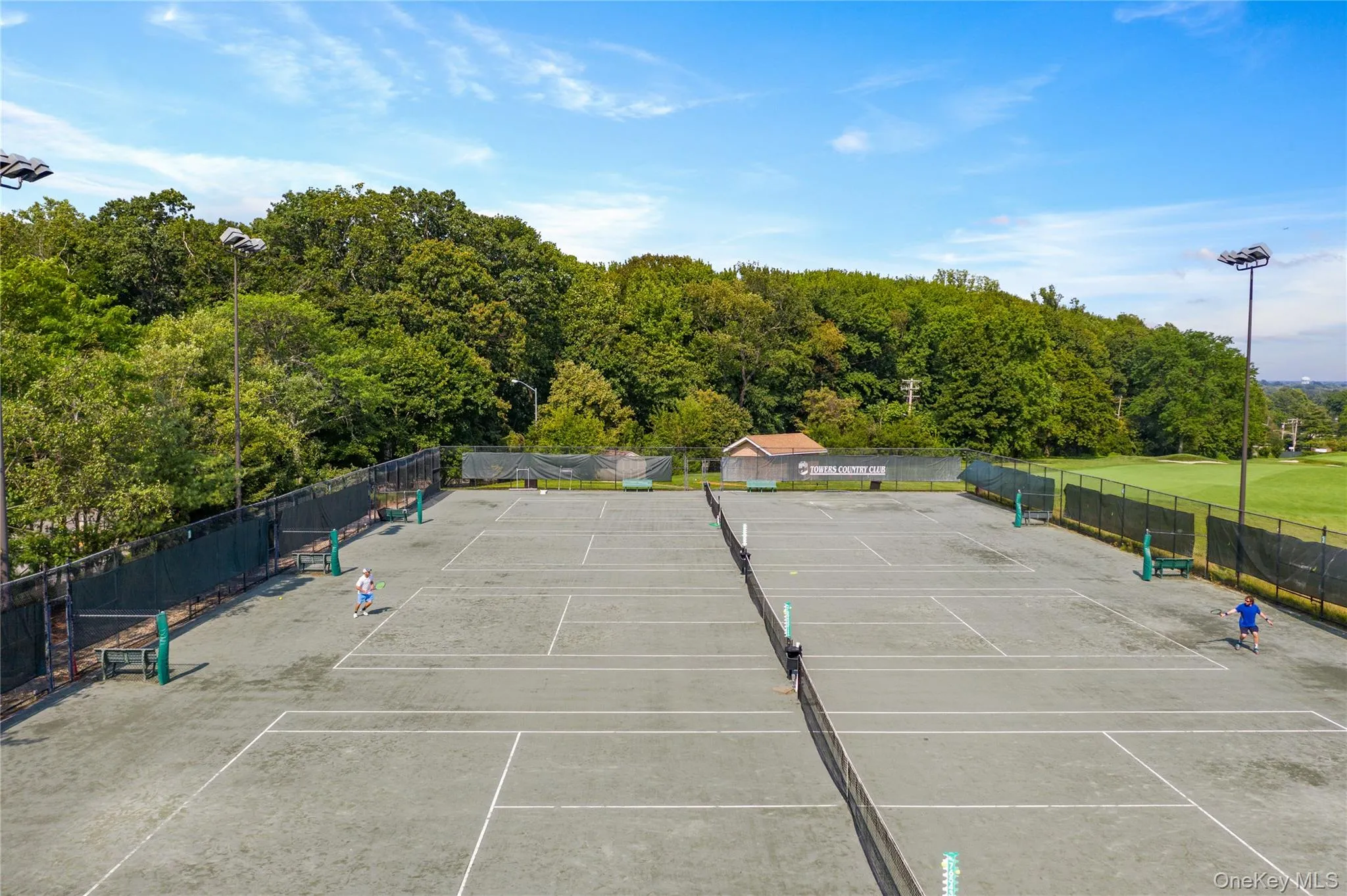 View of tennis court View of tennis court