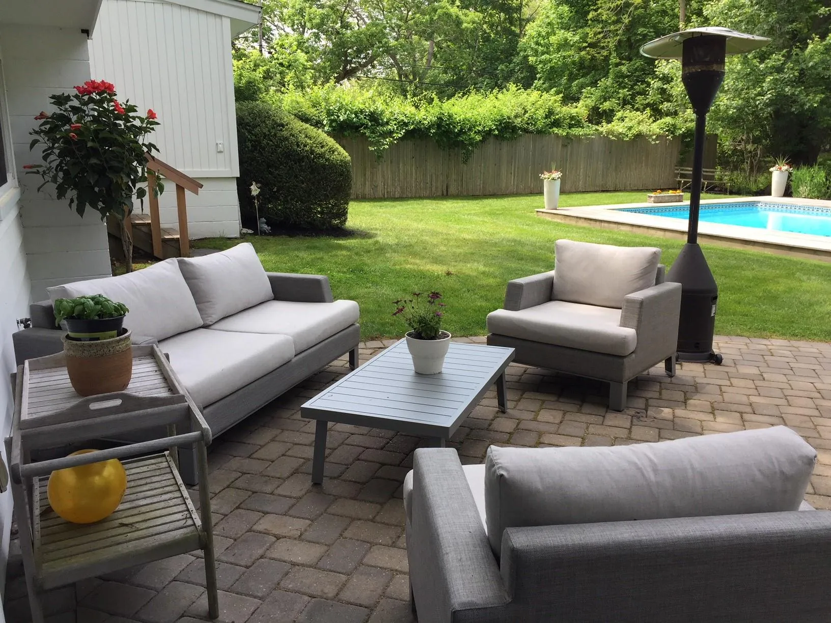 View of patio with a fenced in pool and outdoor lounge area View of patio with a fenced in pool and outdoor lounge area