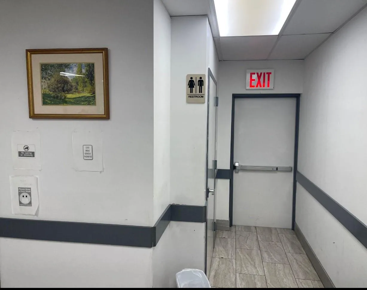 Hall with a drop ceiling Hall with a drop ceiling