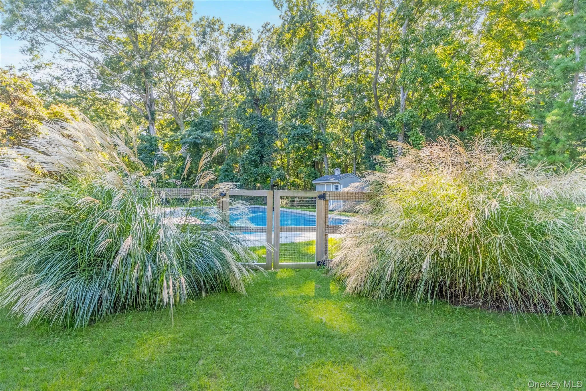 View of yard with a fenced in pool View of yard with a fenced in pool