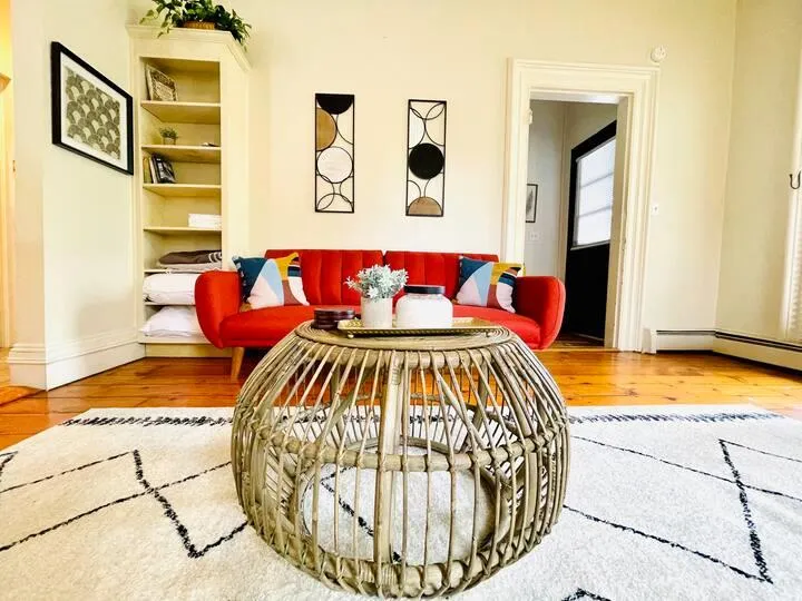 Living room featuring wood-type flooring Living room featuring wood-type flooring