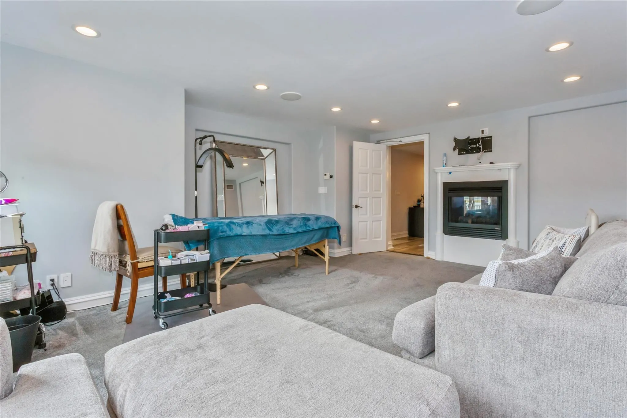 View of carpeted living room View of carpeted living room