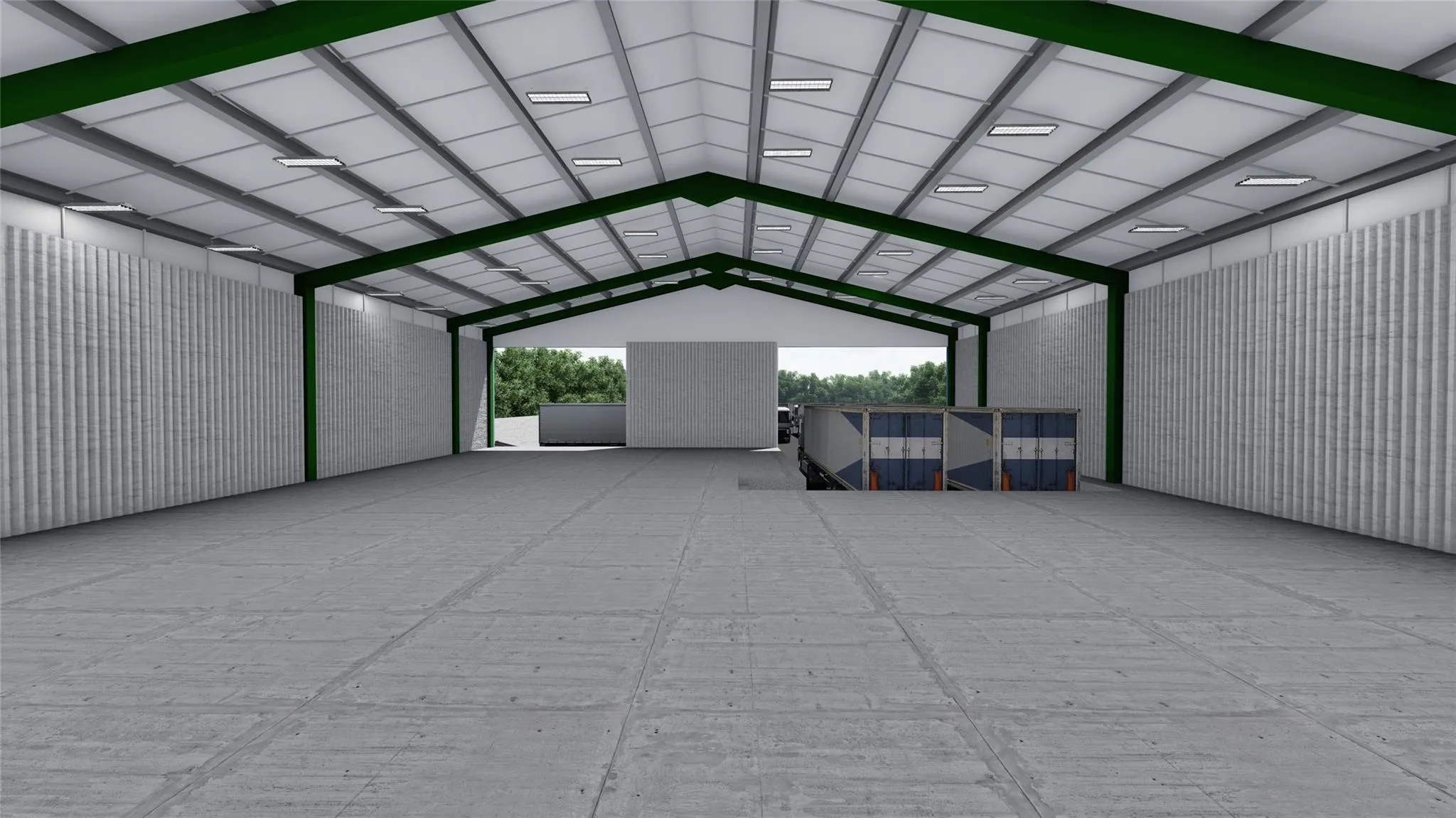 Garage with a carport Garage with a carport