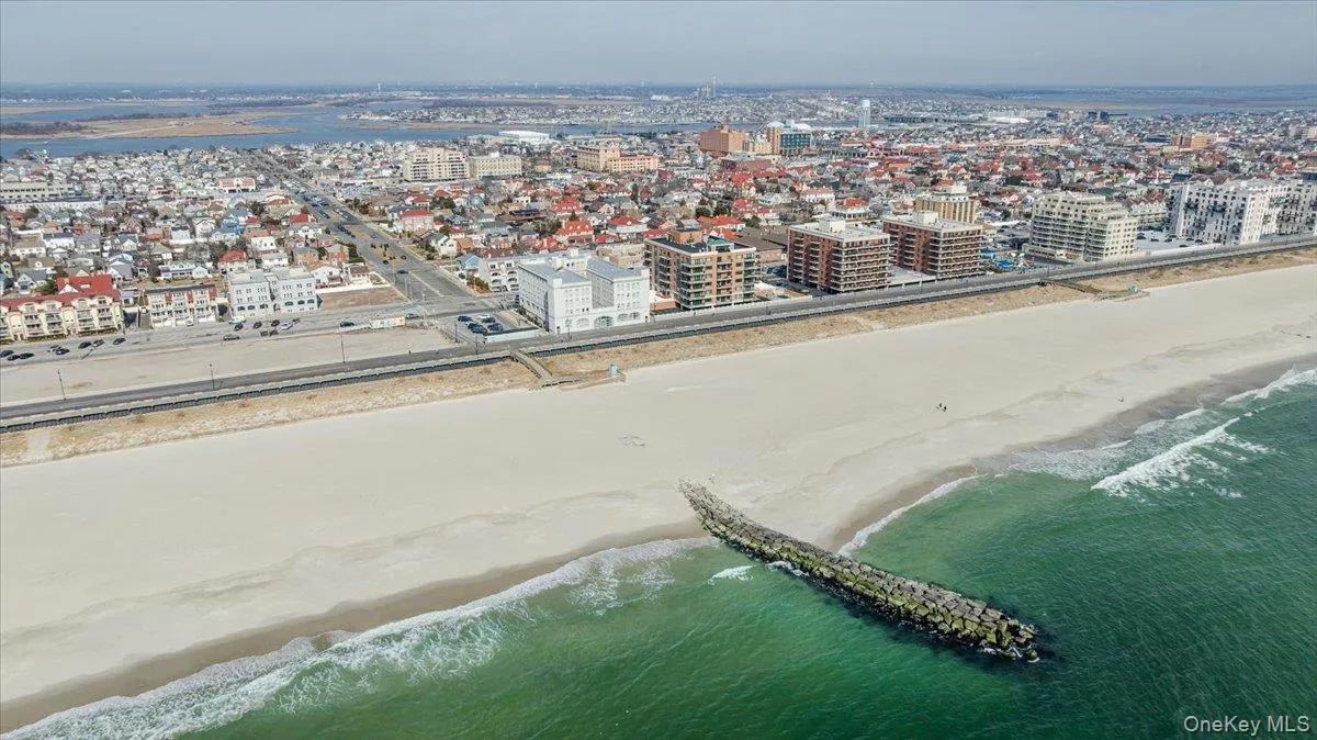 Aerial ocean view, a view of Long Beach city, and a view of the beach and boardwalk Aerial ocean view, a view of Long Beach city, and a view of the beach and boardwalk