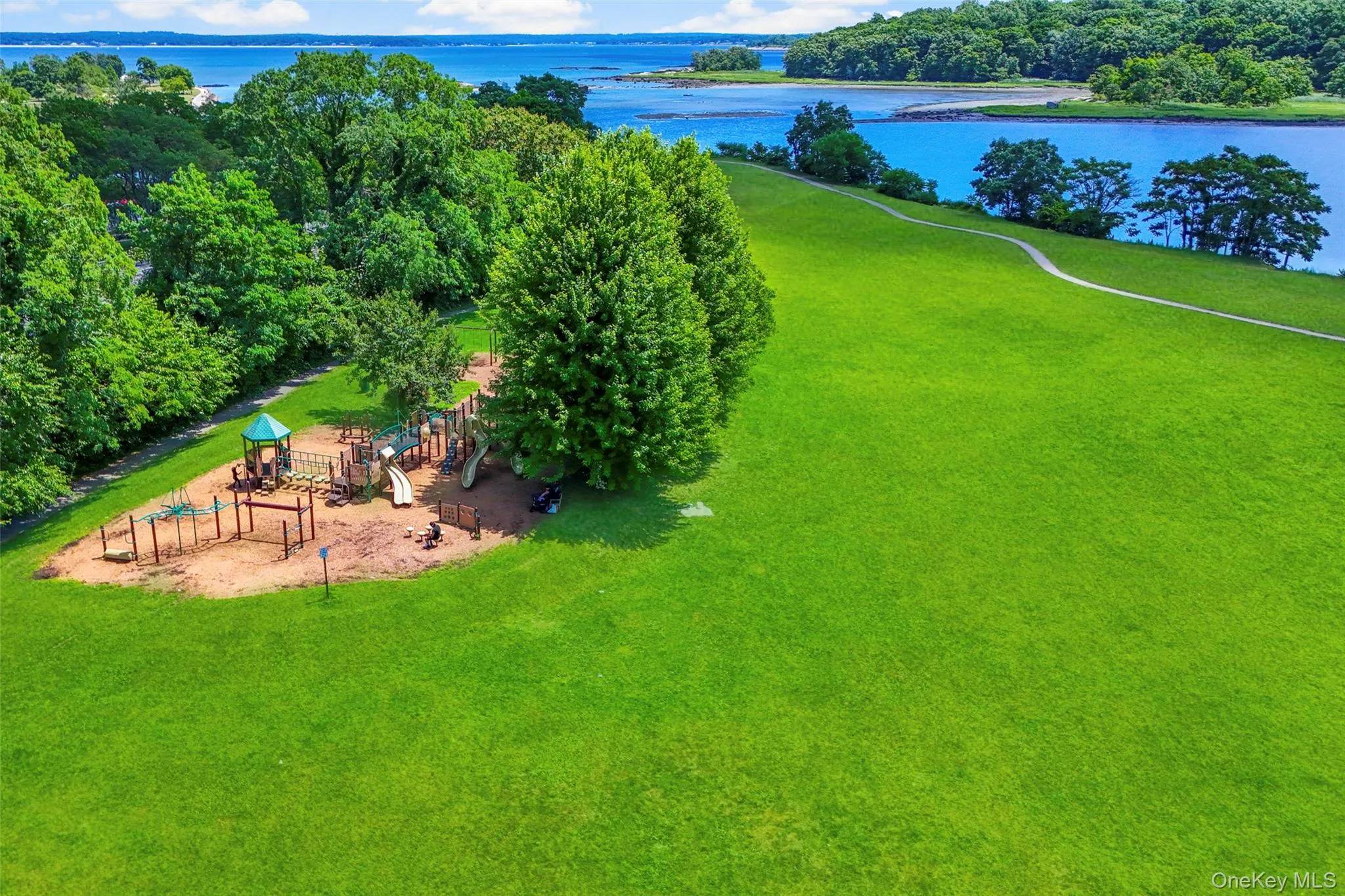Drone / aerial view of a large body of water Drone / aerial view of a large body of water