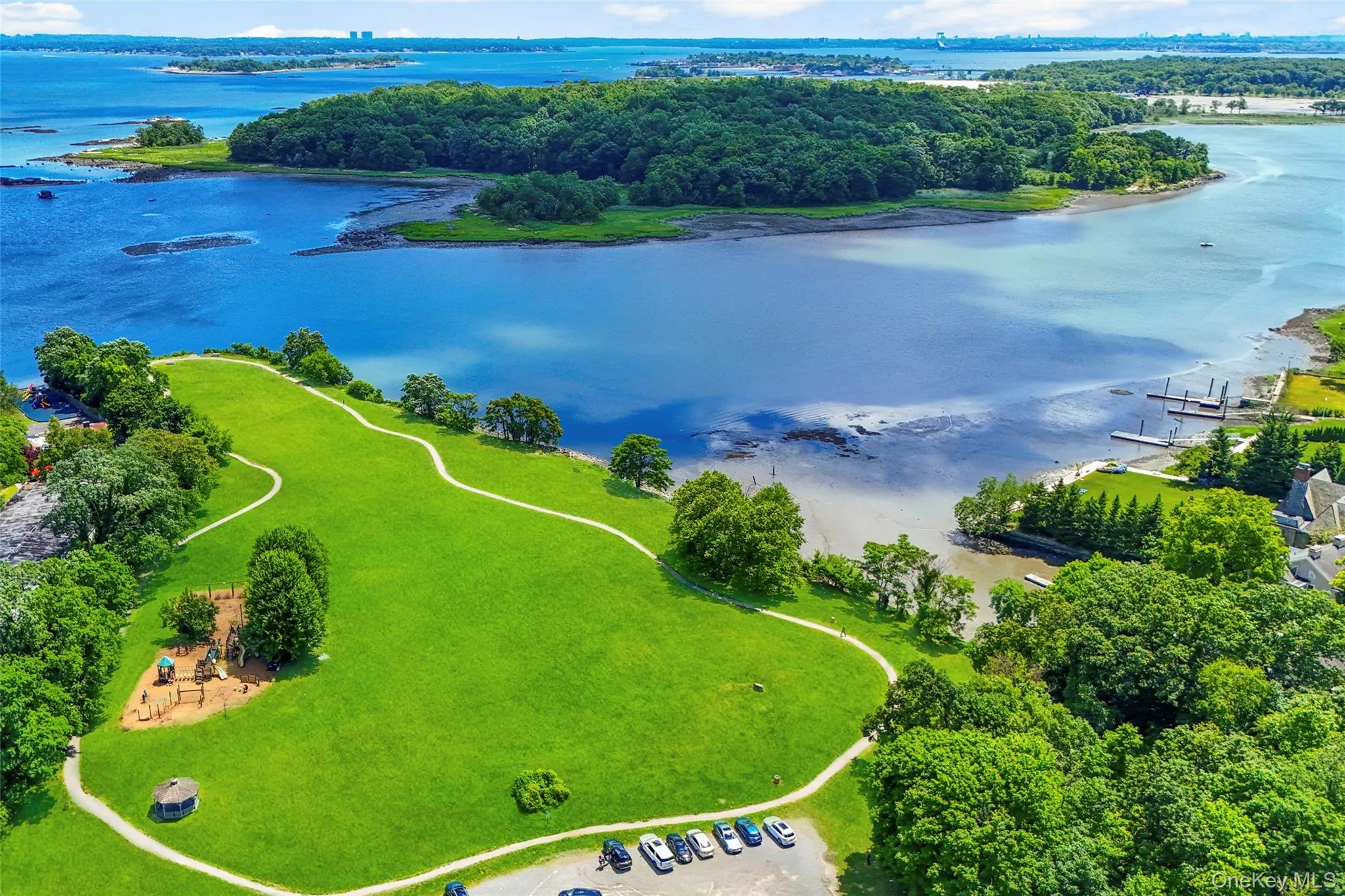 Aerial view of a large body of water Aerial view of a large body of water