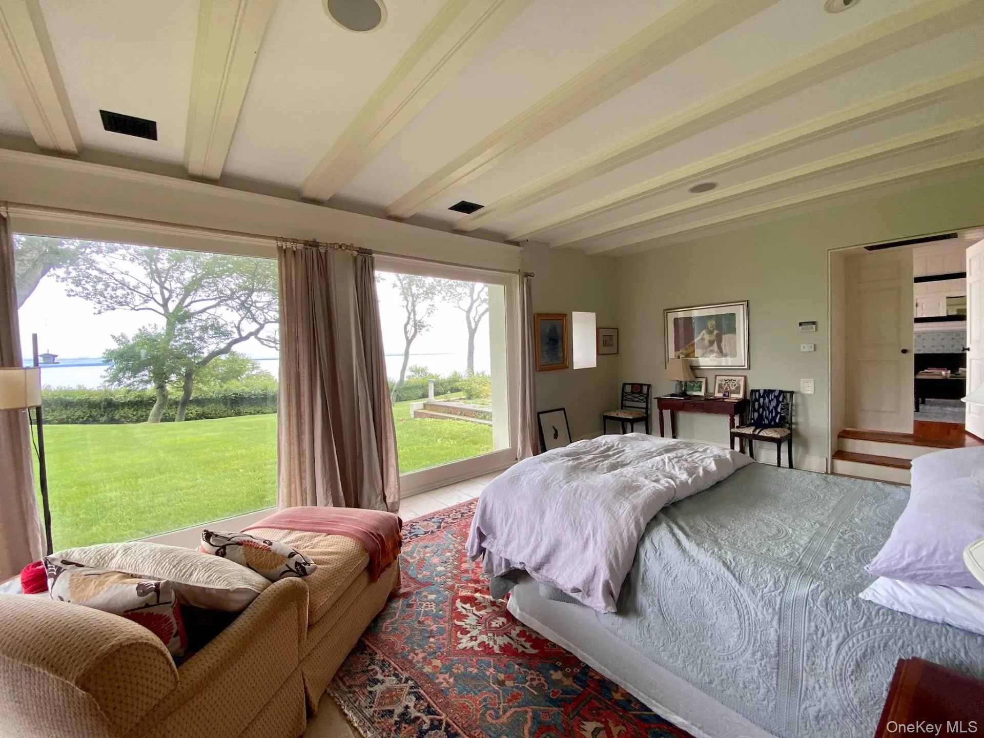 Bedroom with beamed ceiling Bedroom with beamed ceiling