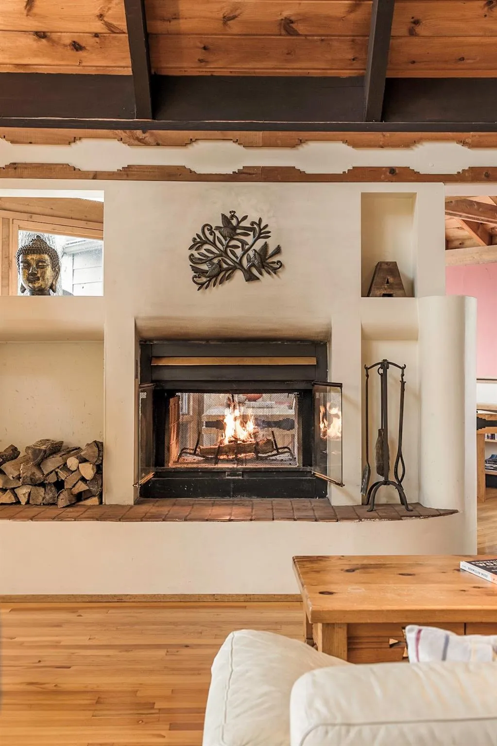 Interior details with a multi sided fireplace Interior details with a multi sided fireplace