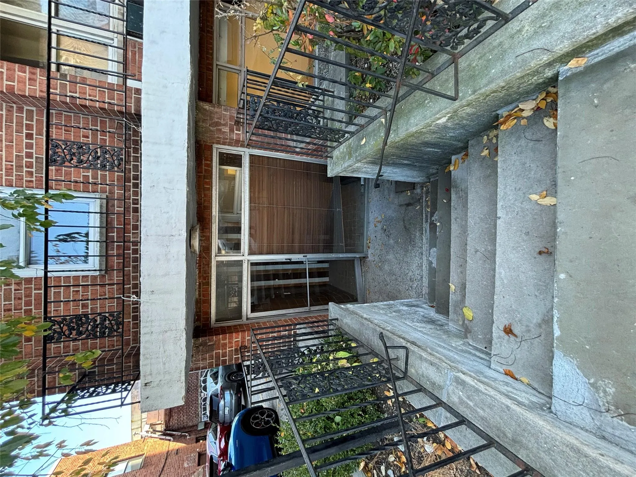 Entrance to property featuring brick siding Entrance to property featuring brick siding