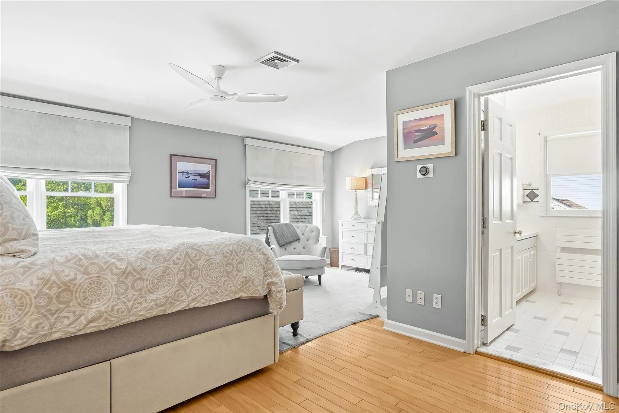 Primary suite includes bedroom with separate sitting alcove, ensuite bath, walk in closet Primary suite includes bedroom with separate sitting alcove, ensuite bath, walk in closet