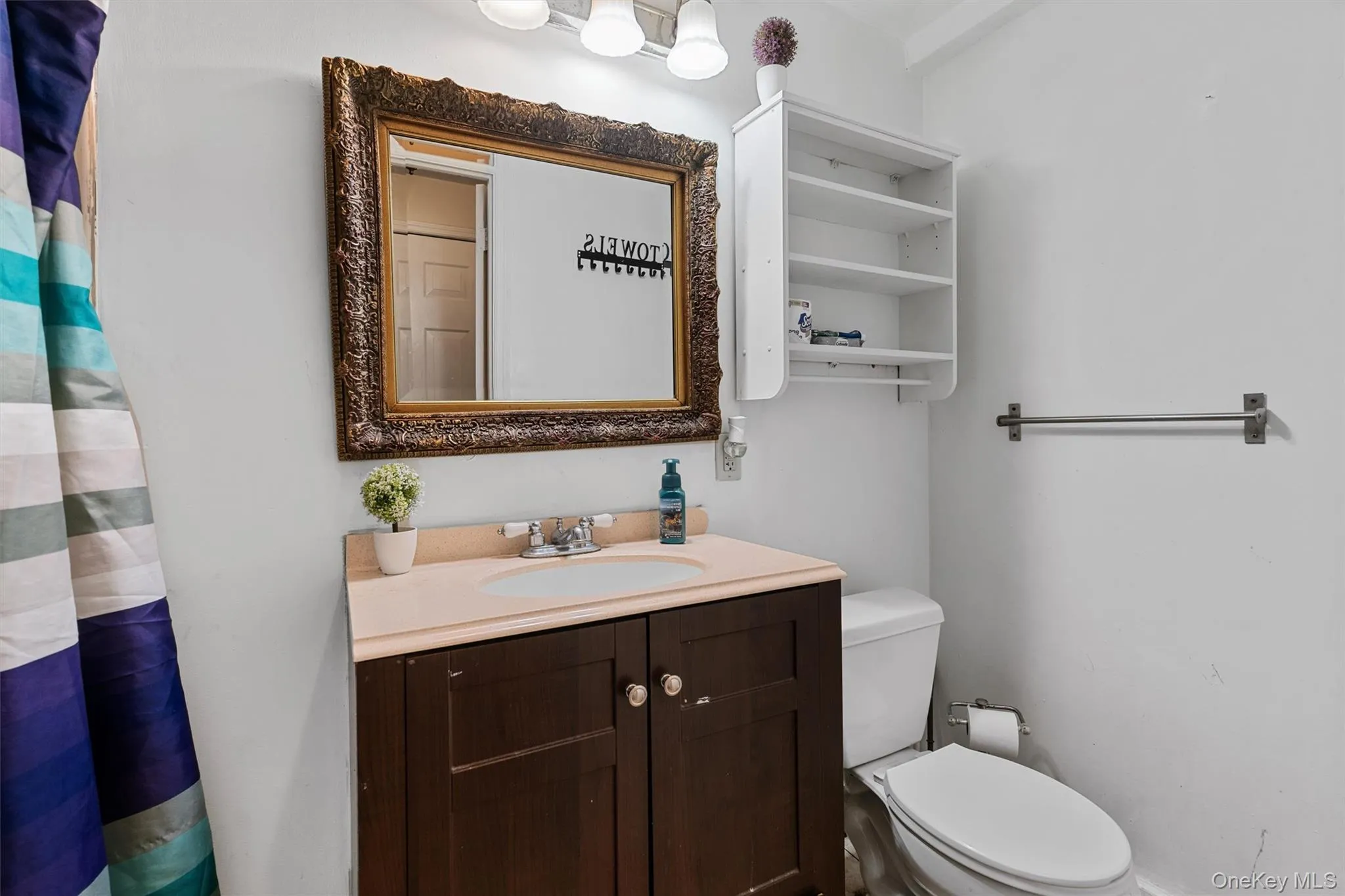 Bathroom with toilet and vanity Bathroom with toilet and vanity