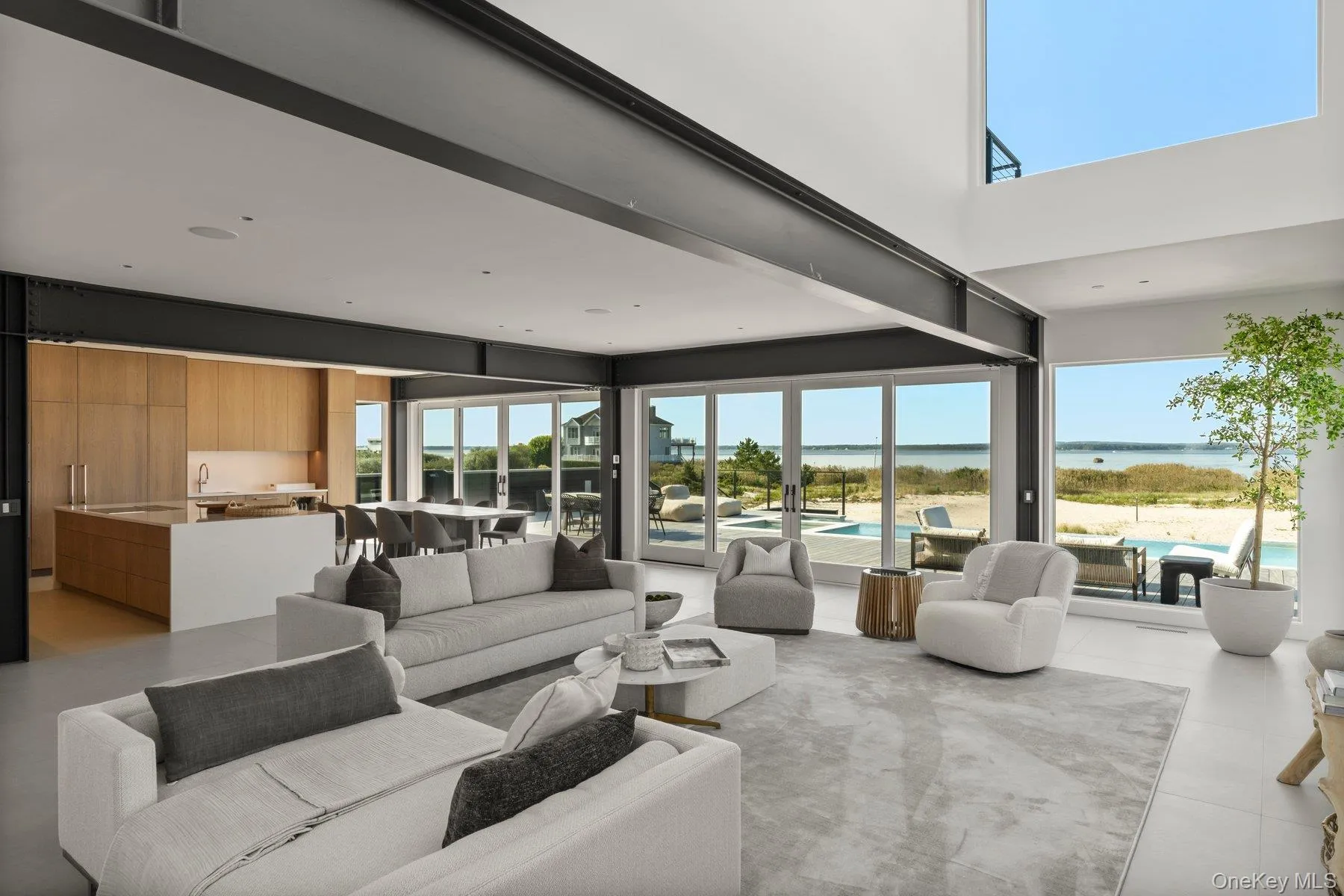 Living area with a water view Living area with a water view