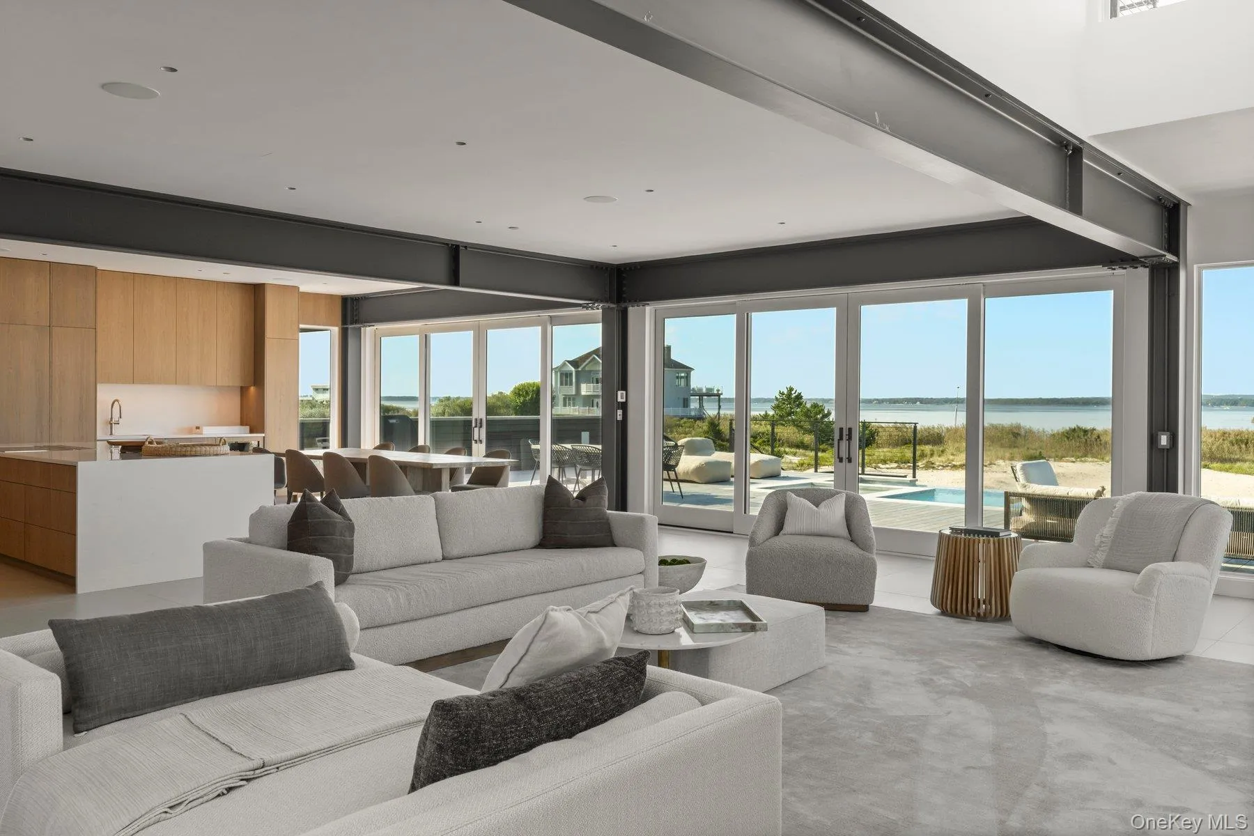 Living area with a water view Living area with a water view